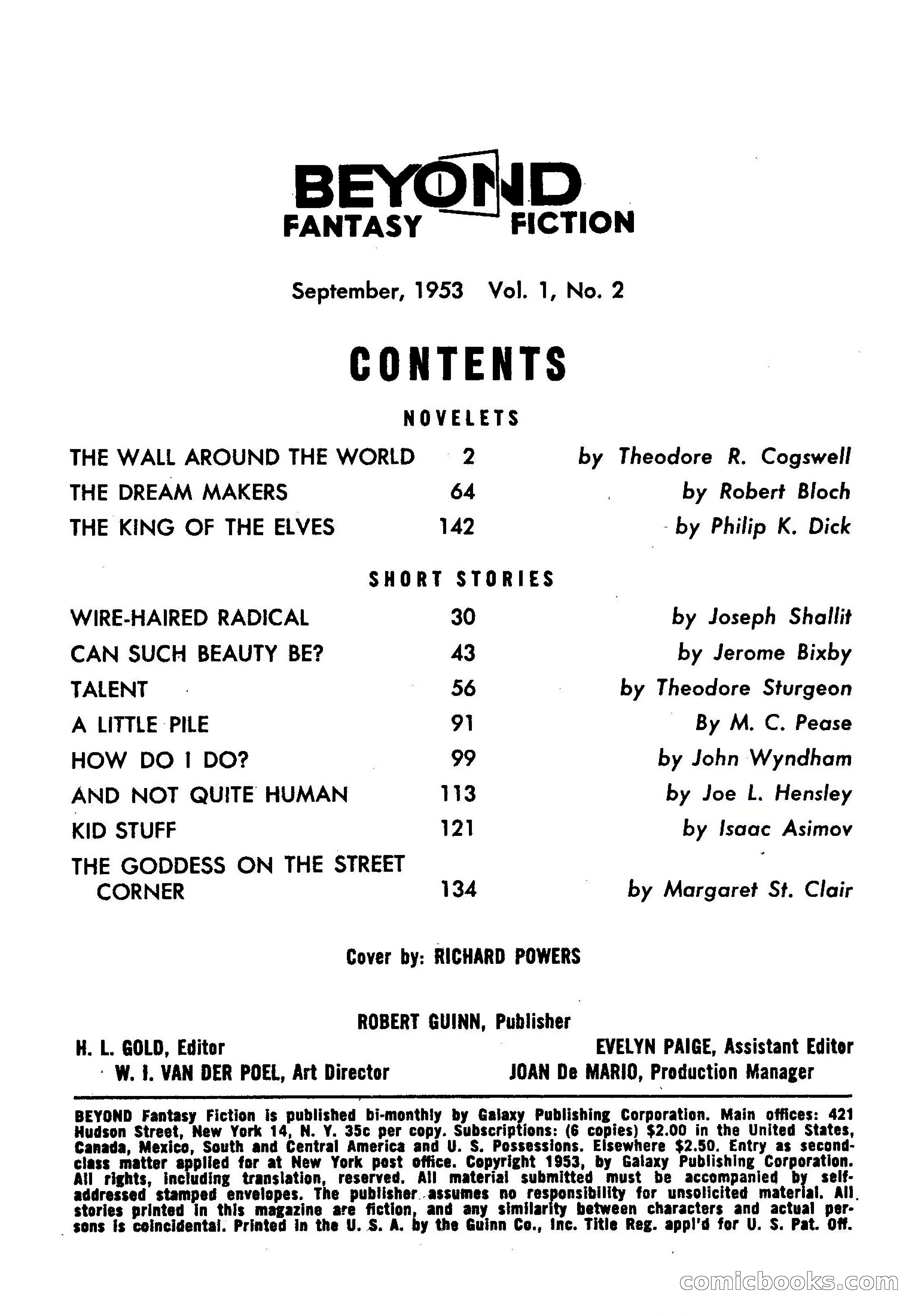 Beyond Fantasy Fiction, September 1953 — page 3 of 164