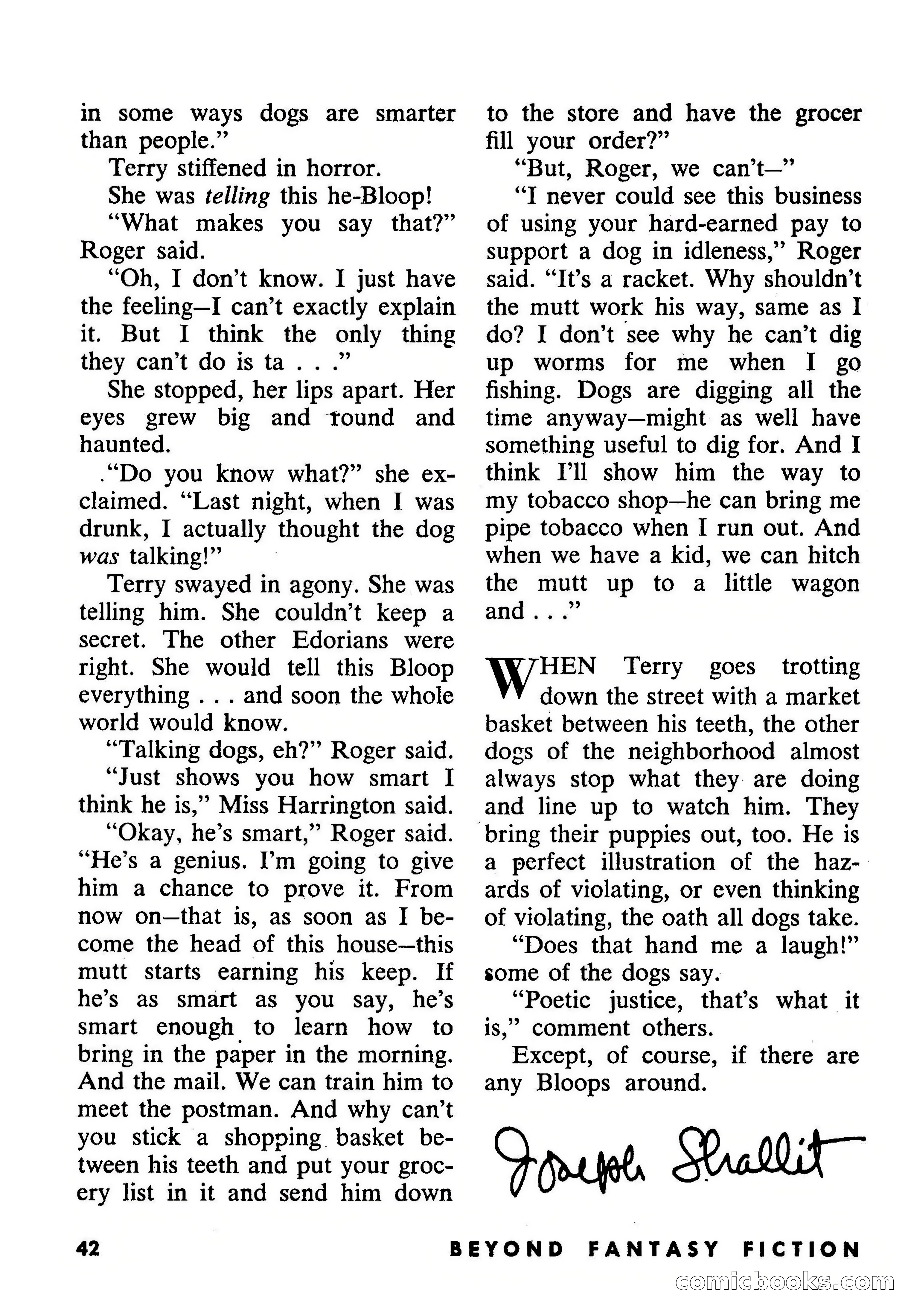 Beyond Fantasy Fiction, September 1953 — page 44 of 164