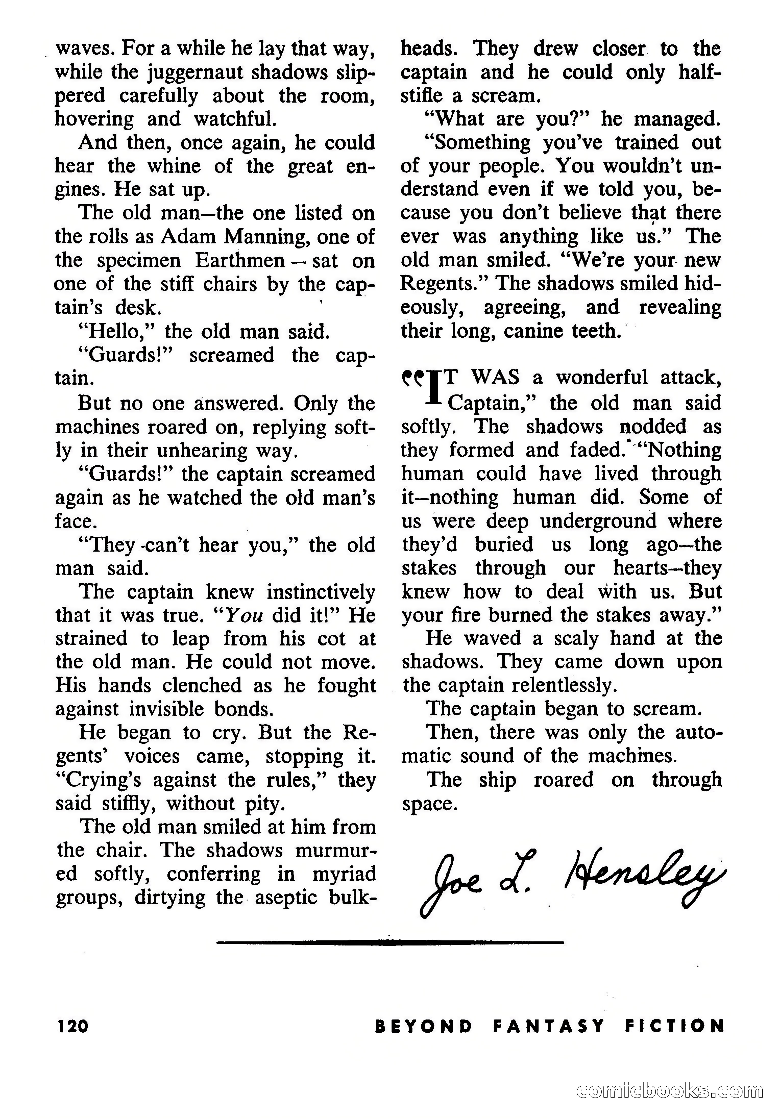 Beyond Fantasy Fiction, September 1953 — page 122 of 164