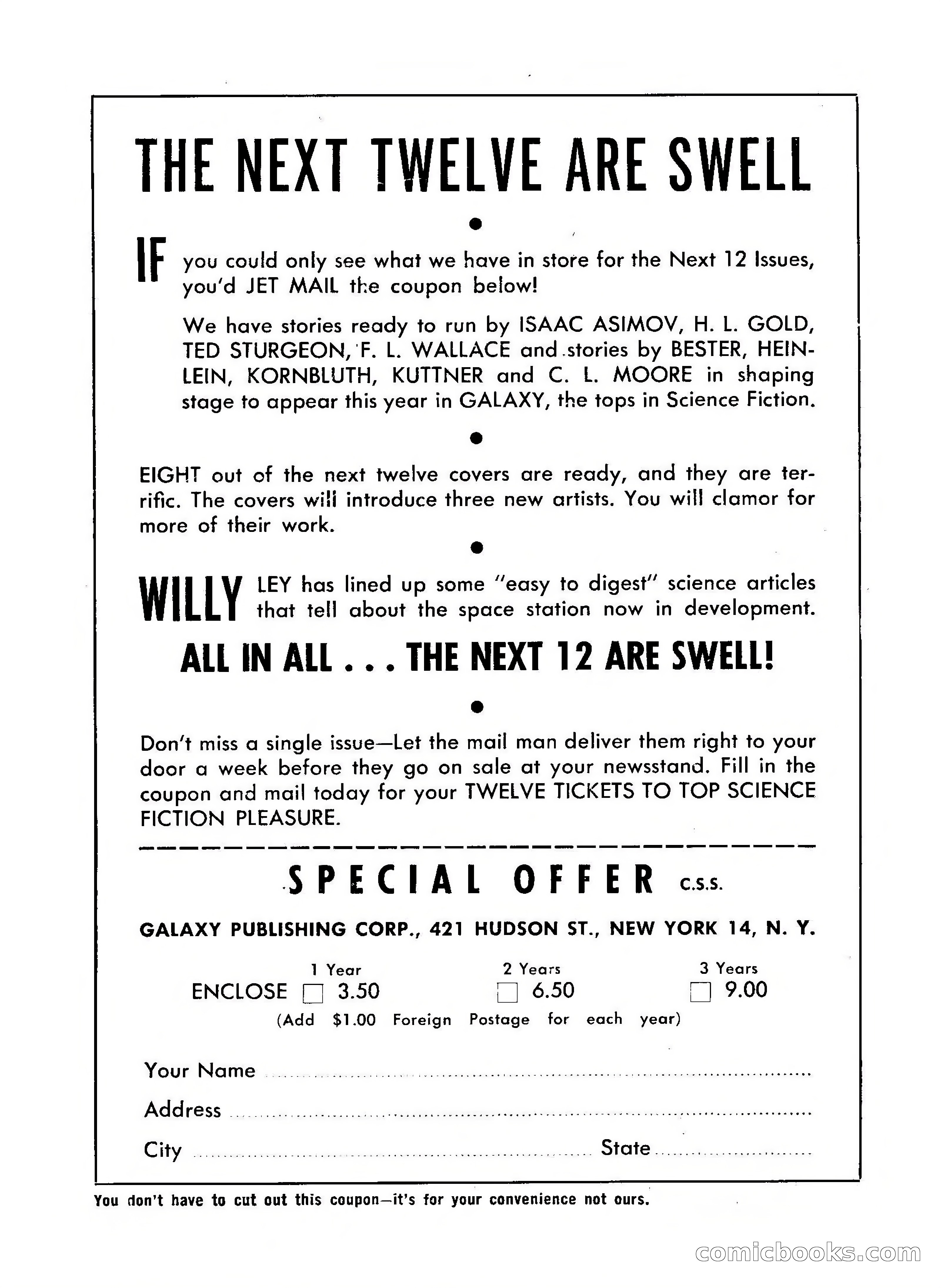 Beyond Fantasy Fiction, September 1953 — page 164 of 164
