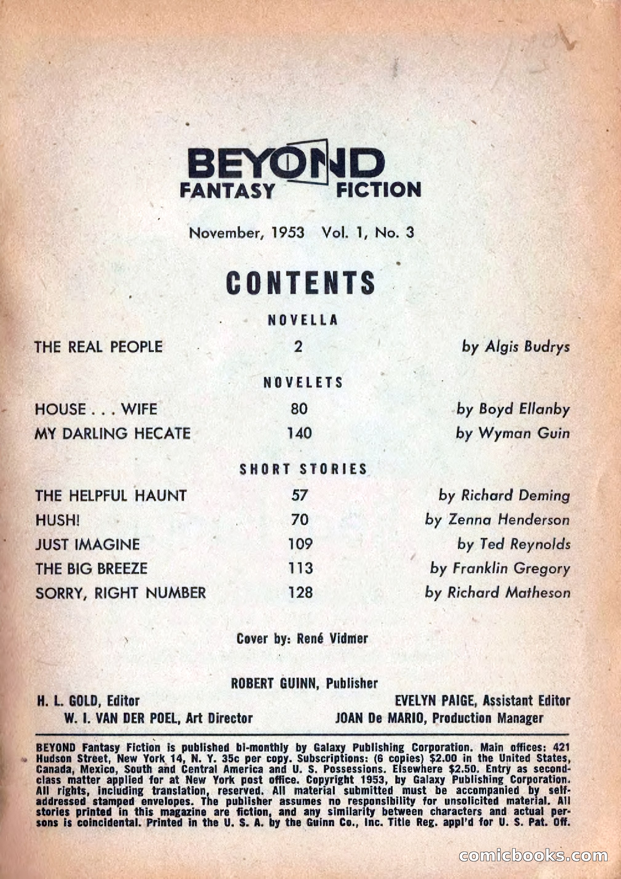 Beyond Fantasy Fiction, Vol. 1, No. 3 — page 4 of 164