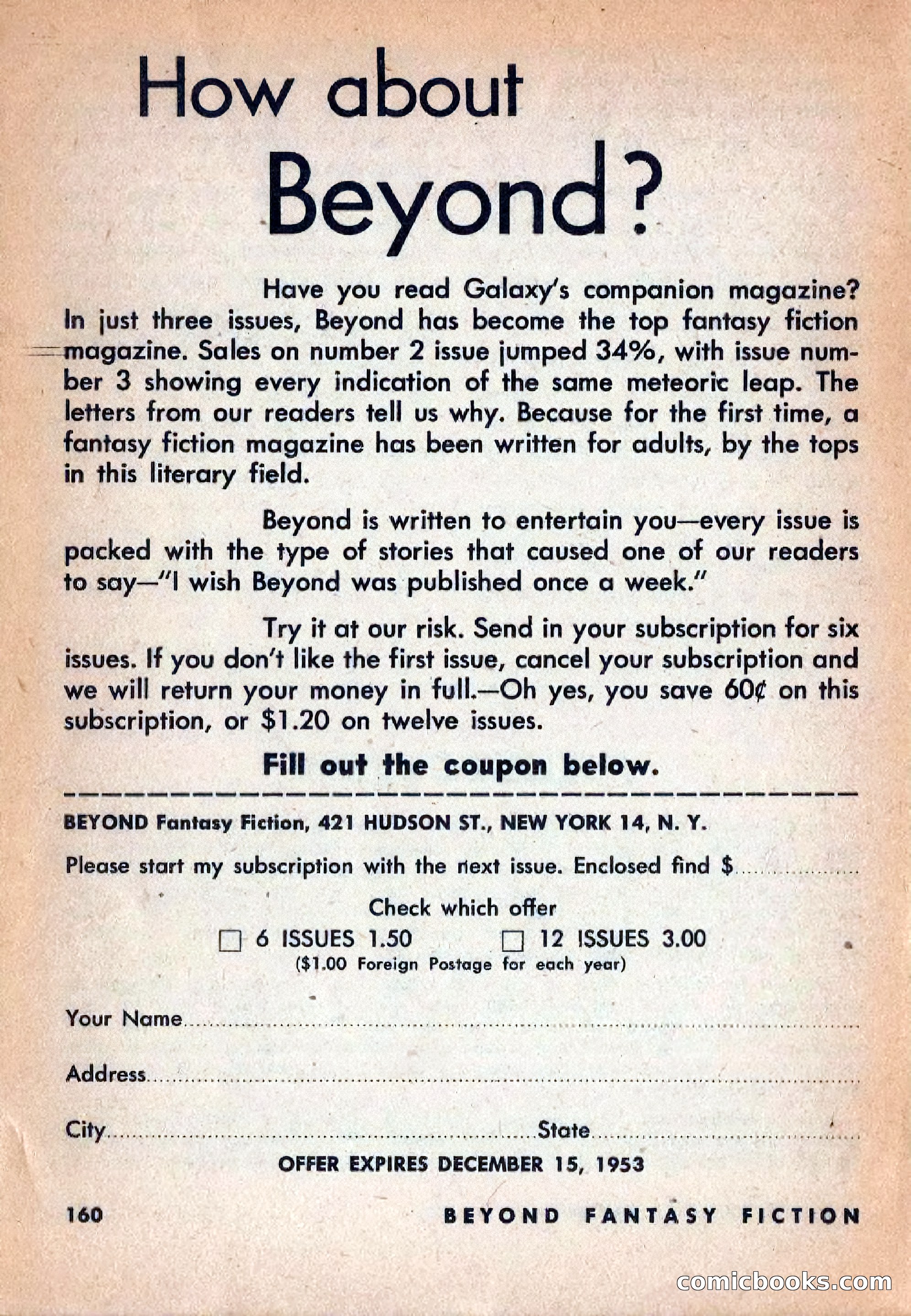 Beyond Fantasy Fiction, Vol. 1, No. 3 — page 163 of 164