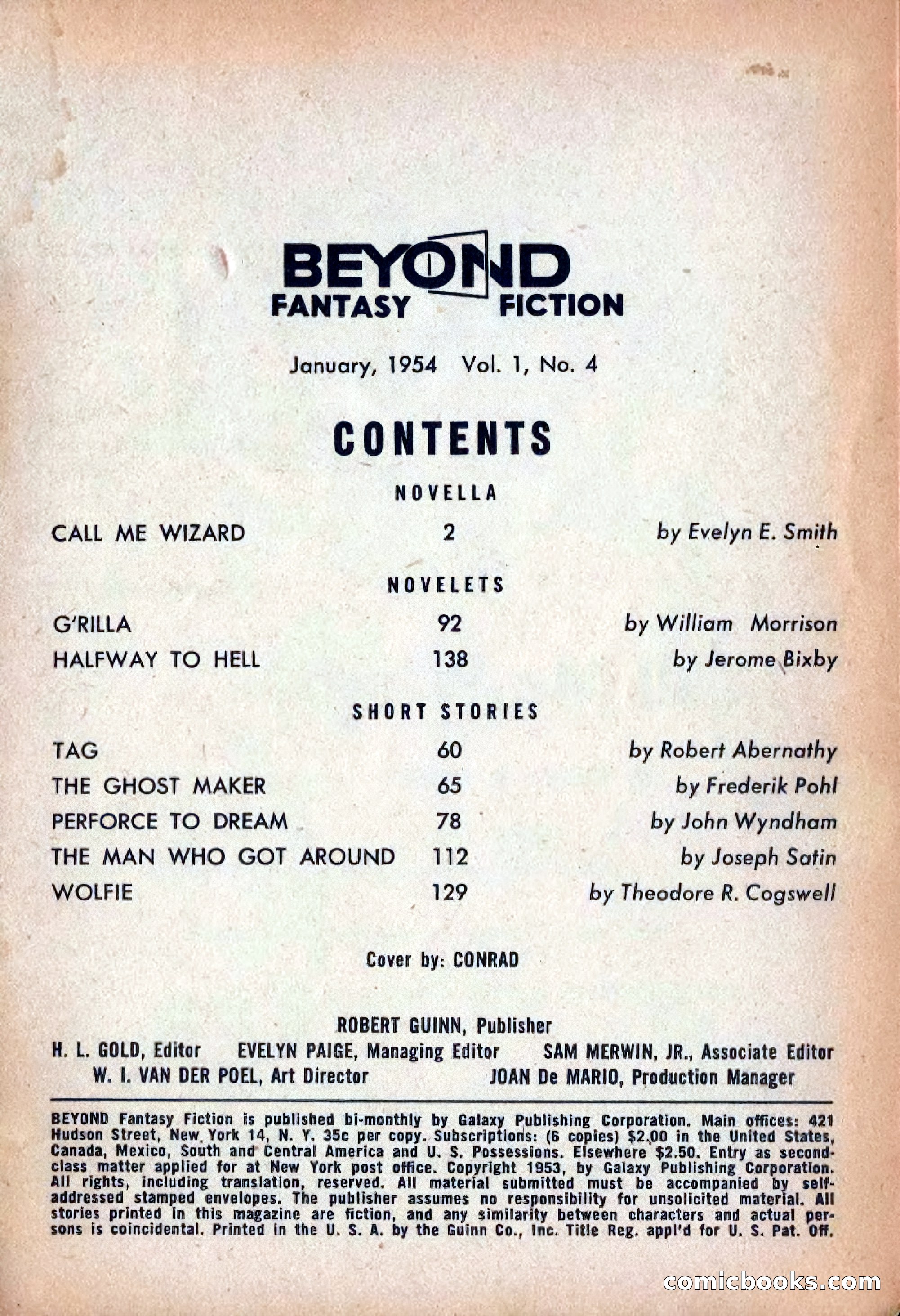 Beyond Fantasy Fiction, Vol. 1, No. 4 — page 4 of 164