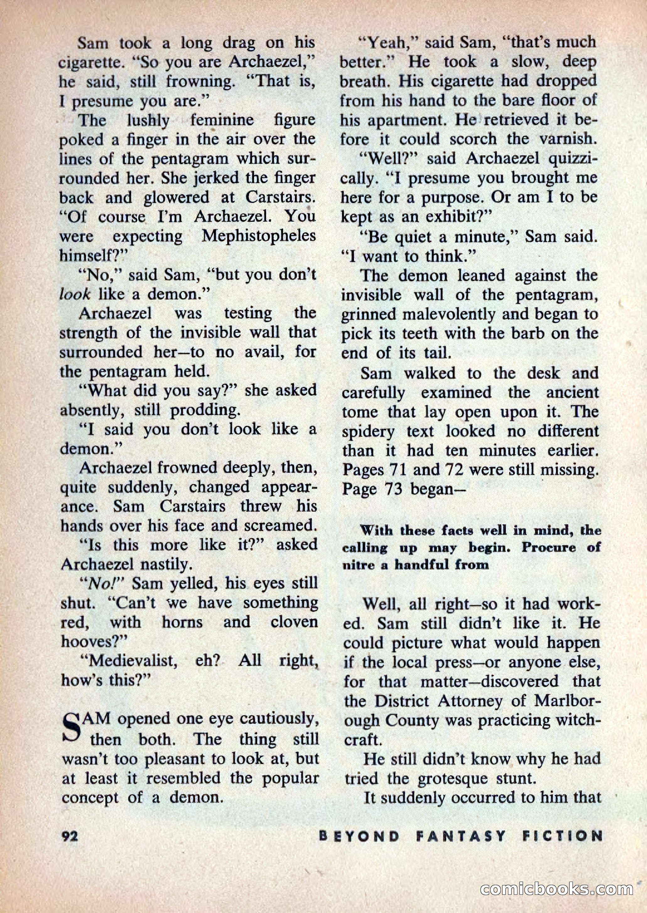 Beyond Fantasy Fiction, Volume 1, Number 5 — page 95 of 164