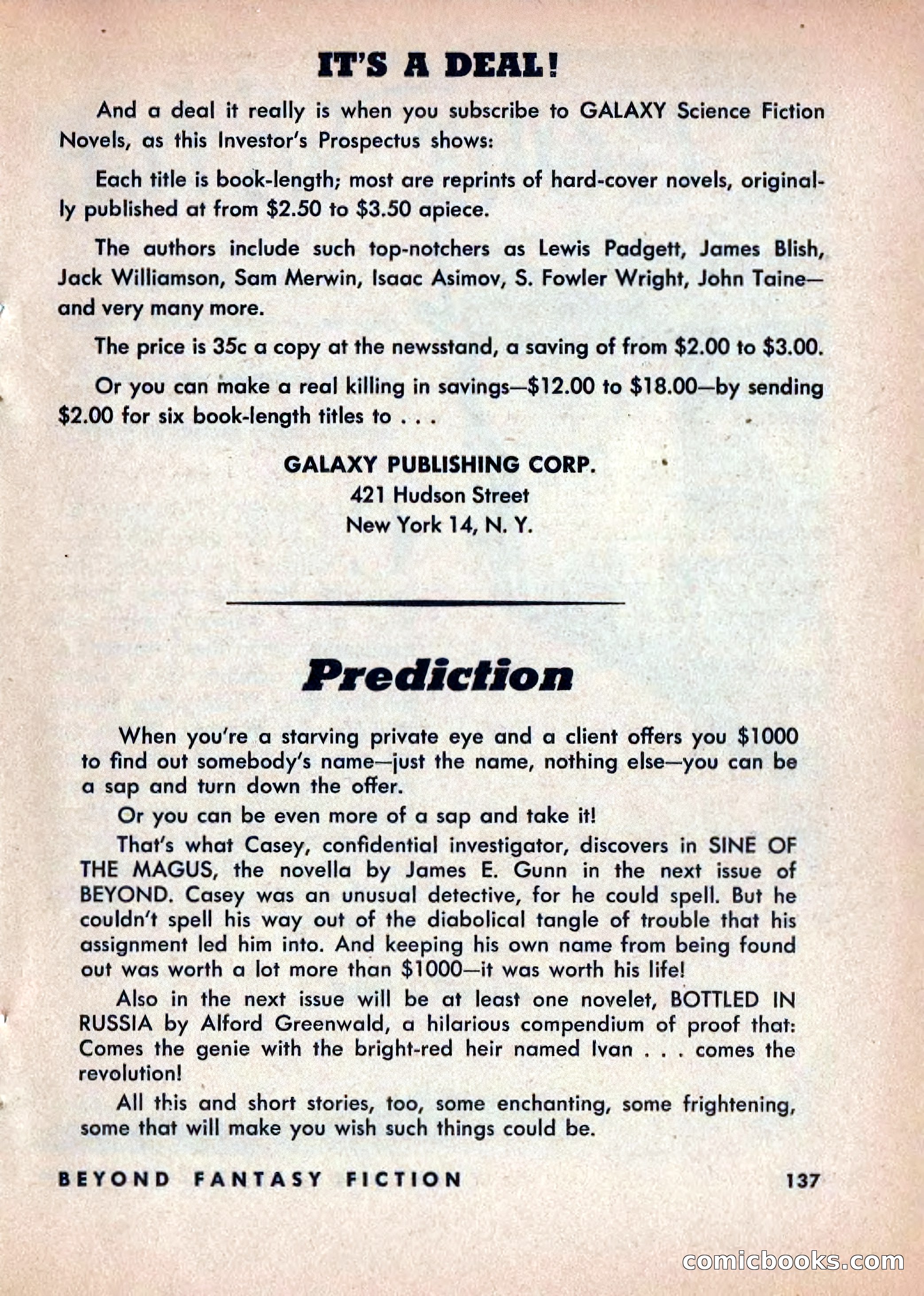 Beyond Fantasy Fiction, Volume 1, Number 5 — page 140 of 164