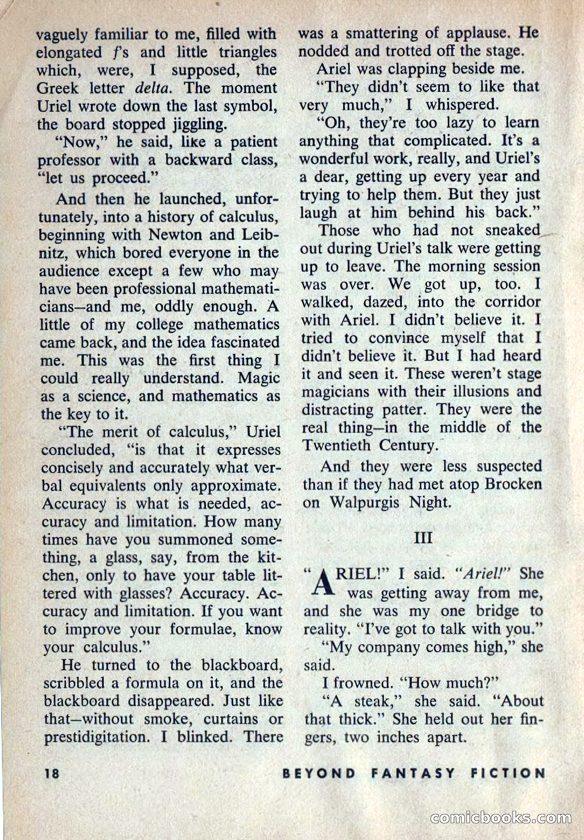 Beyond Fantasy Fiction, Vol. 1, No. 6 — page 21 of 164