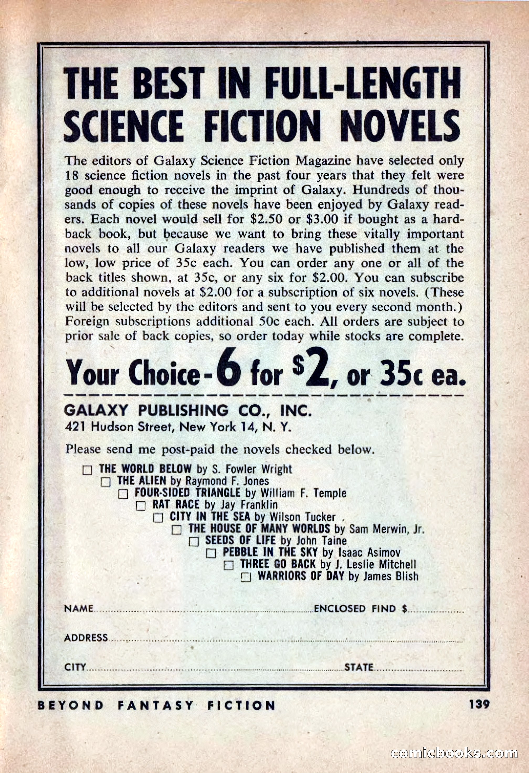 Beyond Fantasy Fiction, Vol. 1, No. 6 — page 142 of 164