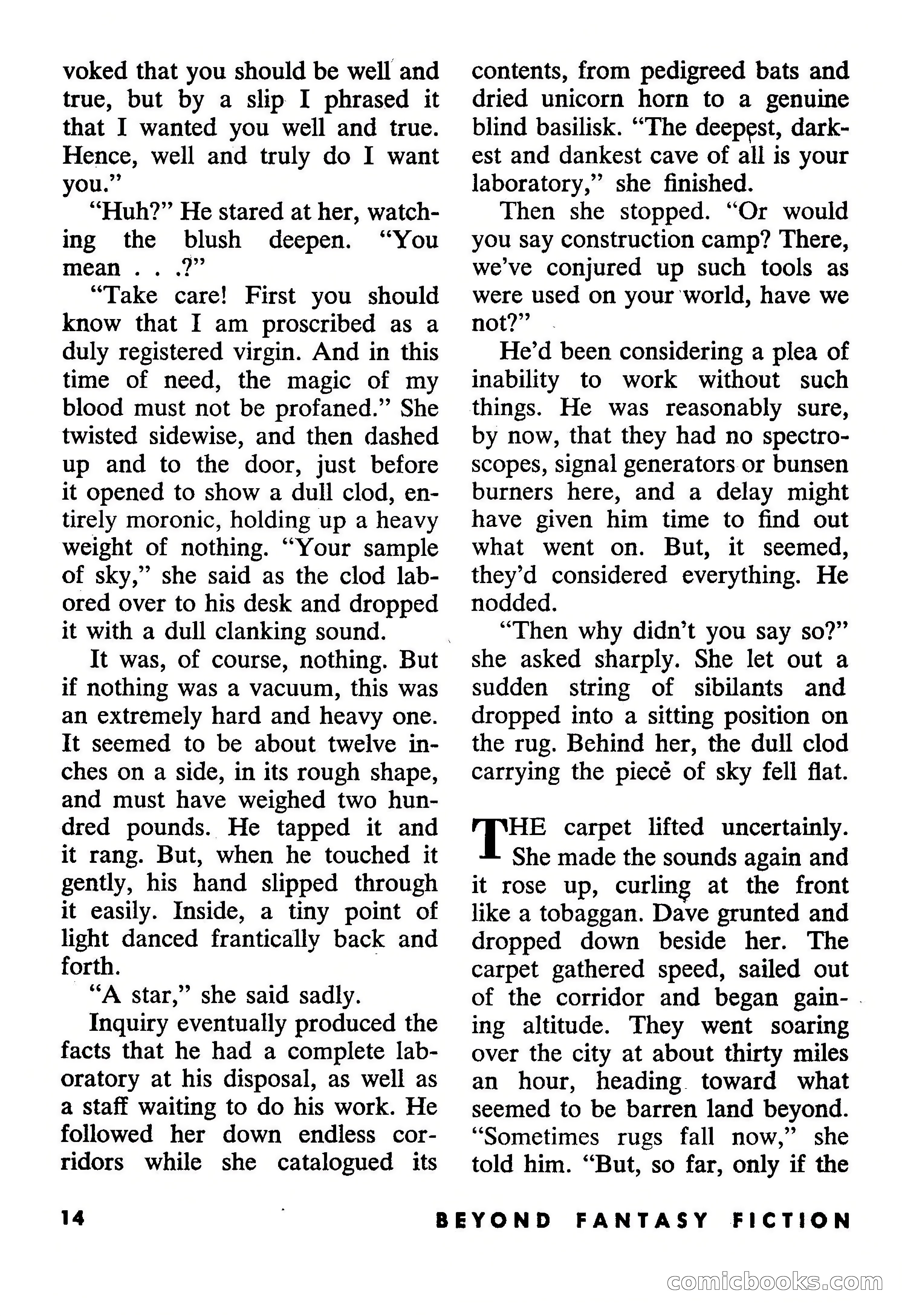 Beyond Fantasy Fiction, July 1954 — page 16 of 164