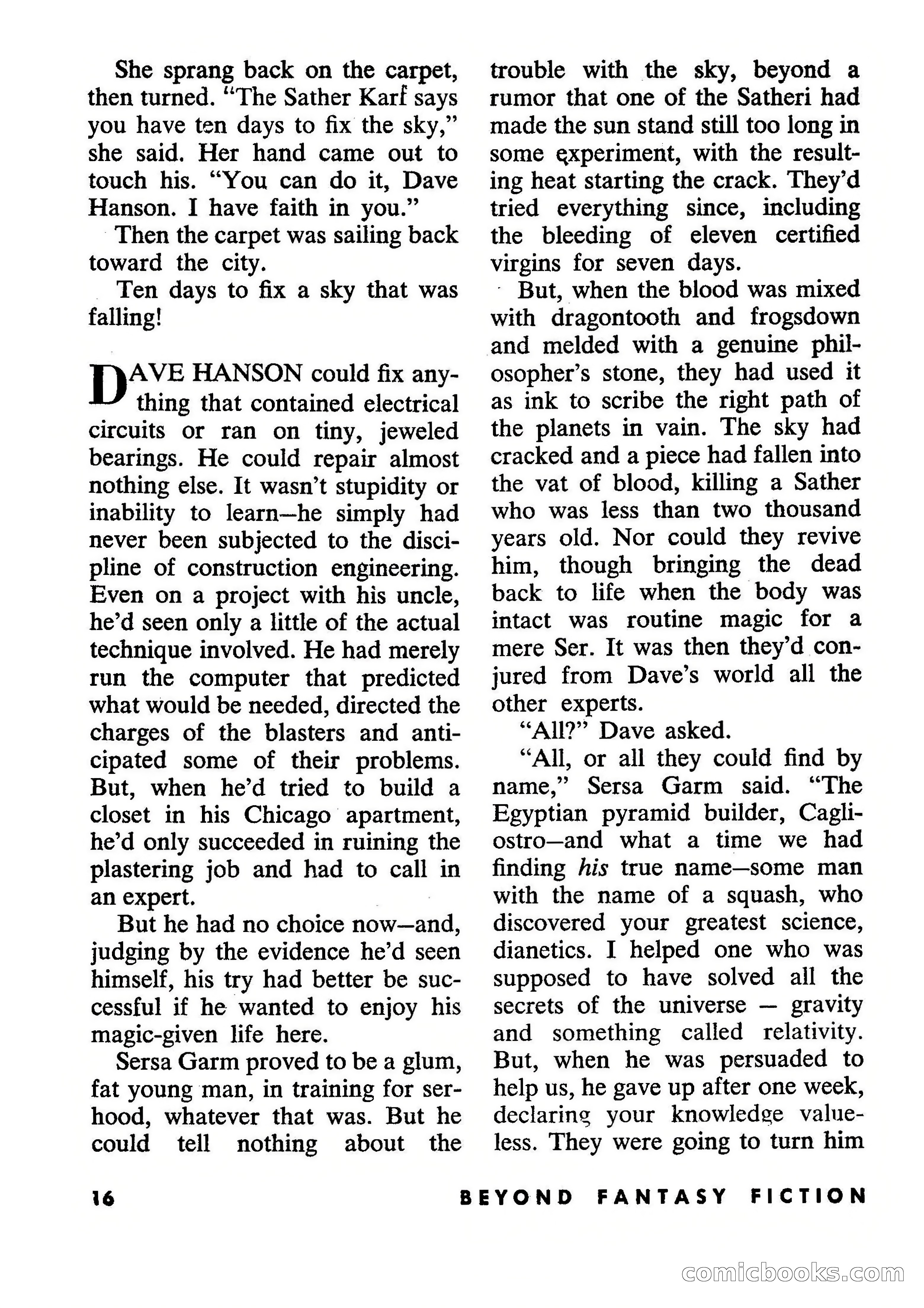 Beyond Fantasy Fiction, July 1954 — page 18 of 164