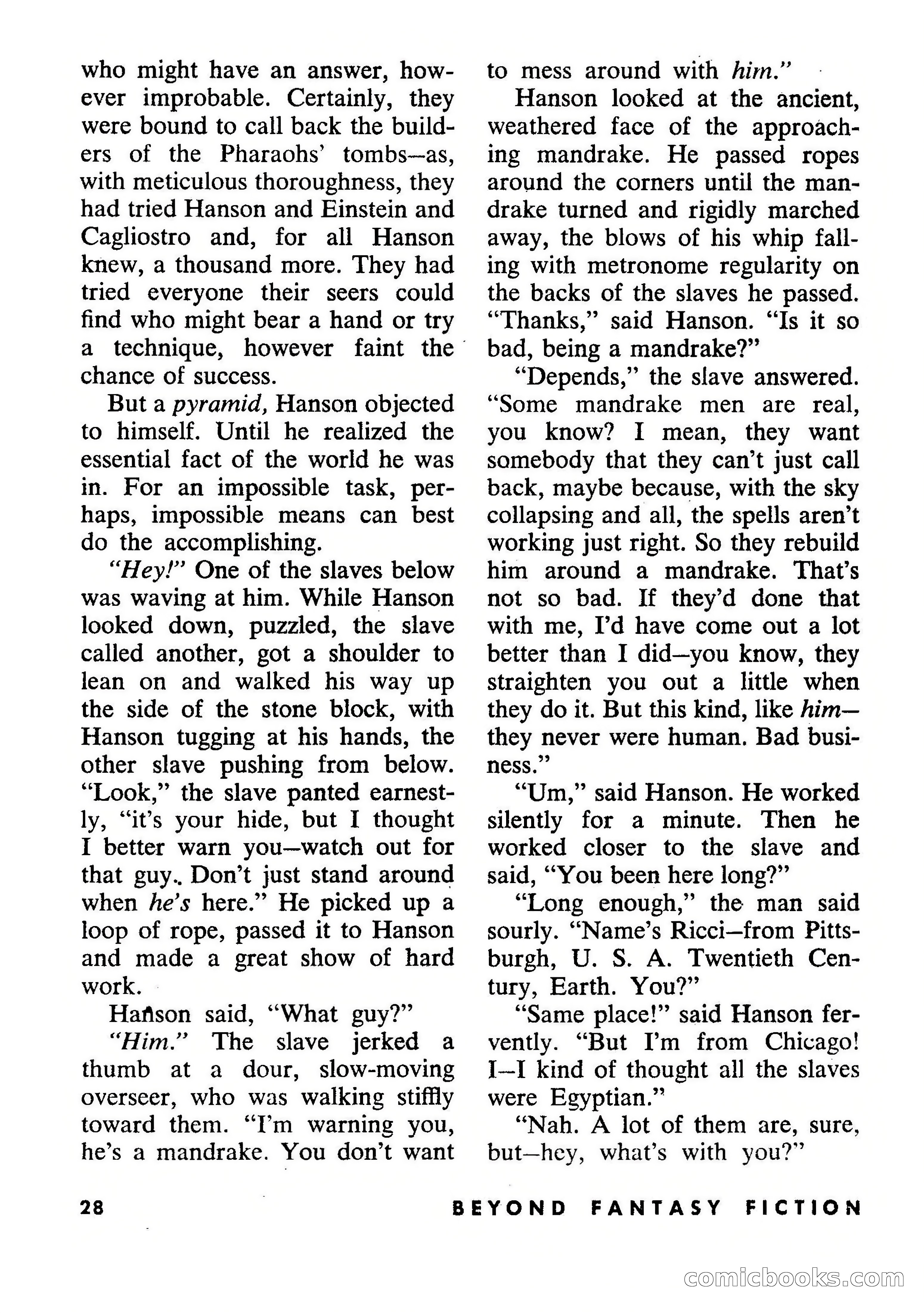 Beyond Fantasy Fiction, July 1954 — page 30 of 164