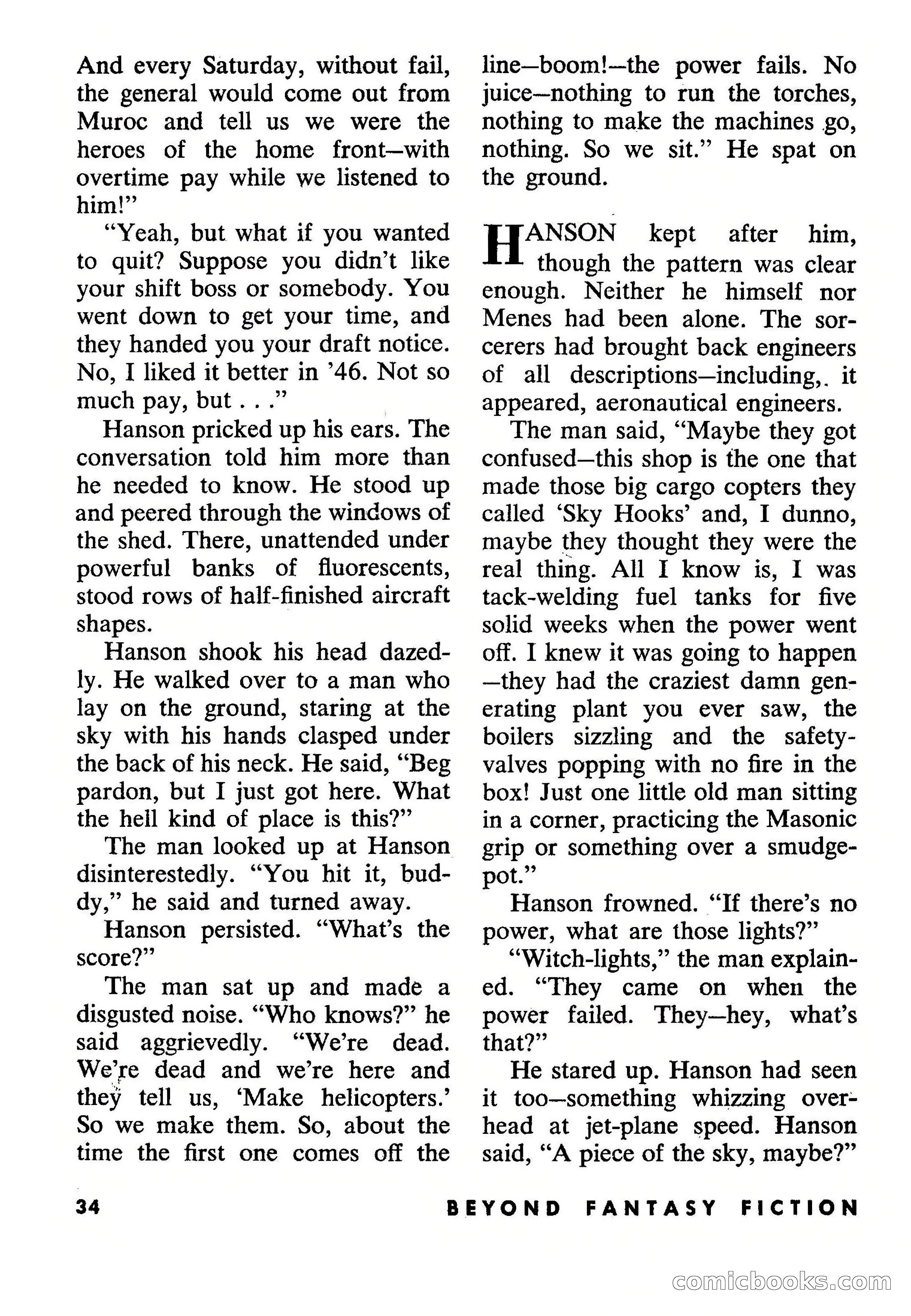 Beyond Fantasy Fiction, July 1954 — page 36 of 164