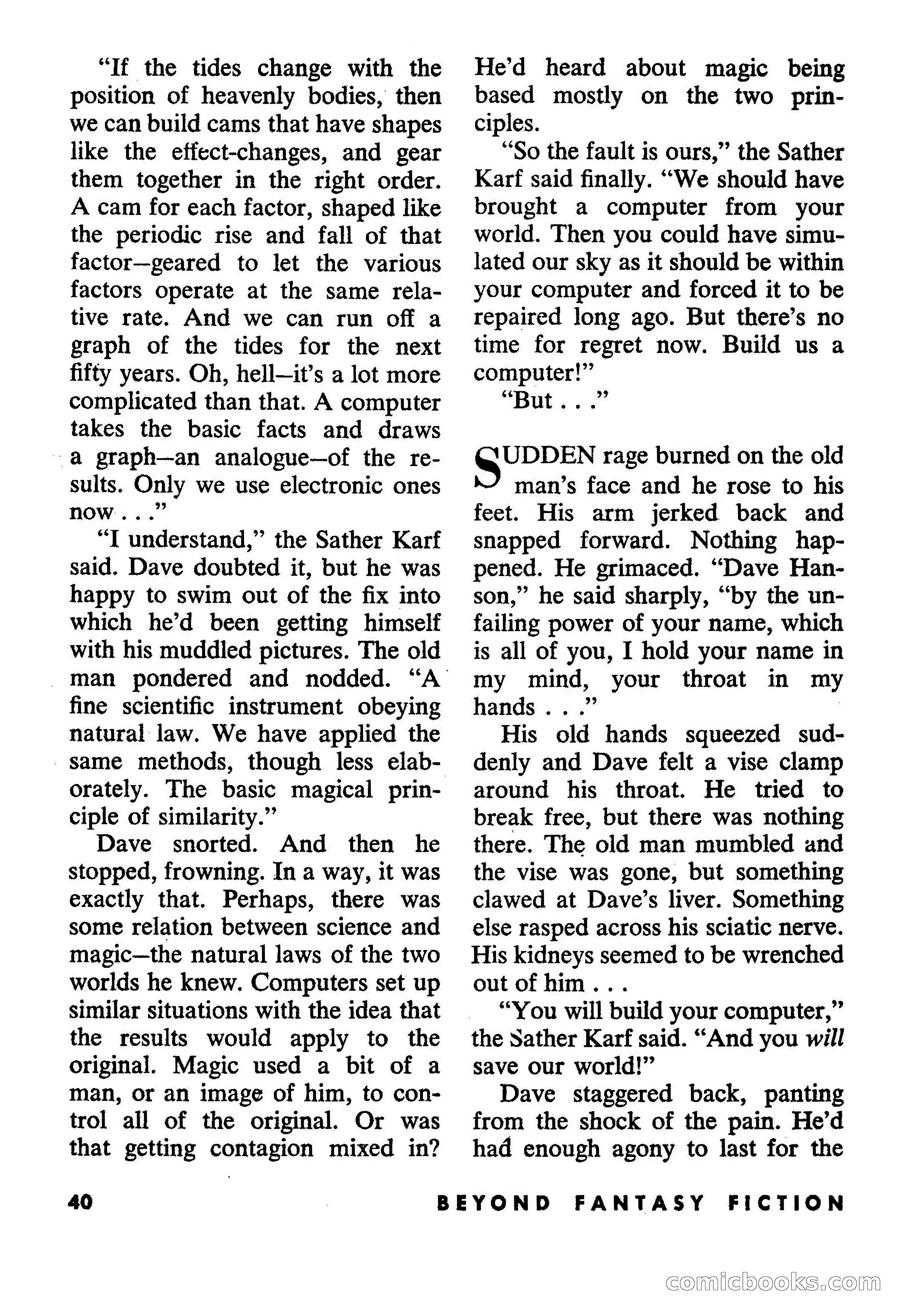 Beyond Fantasy Fiction, July 1954 — page 42 of 164