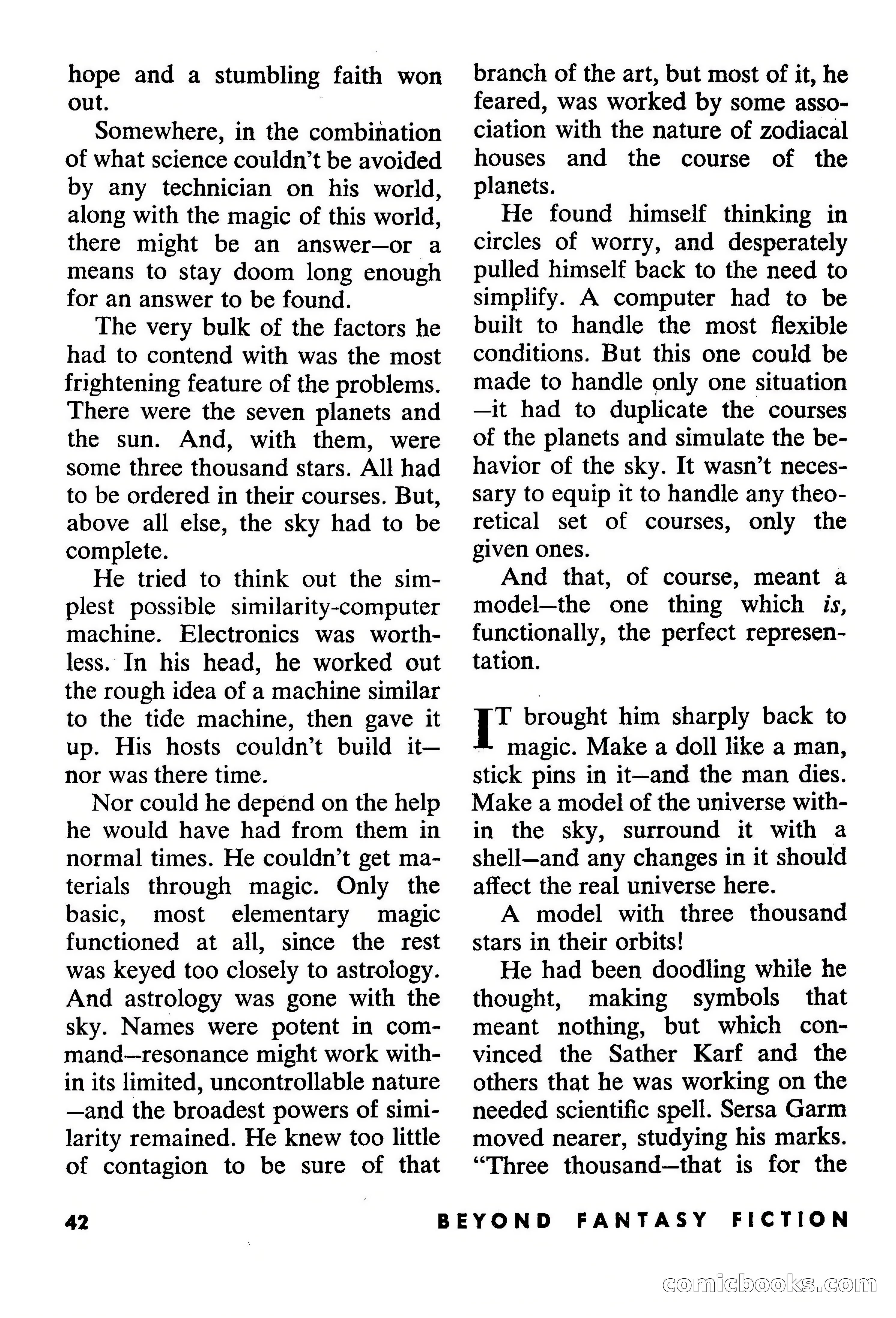 Beyond Fantasy Fiction, July 1954 — page 44 of 164