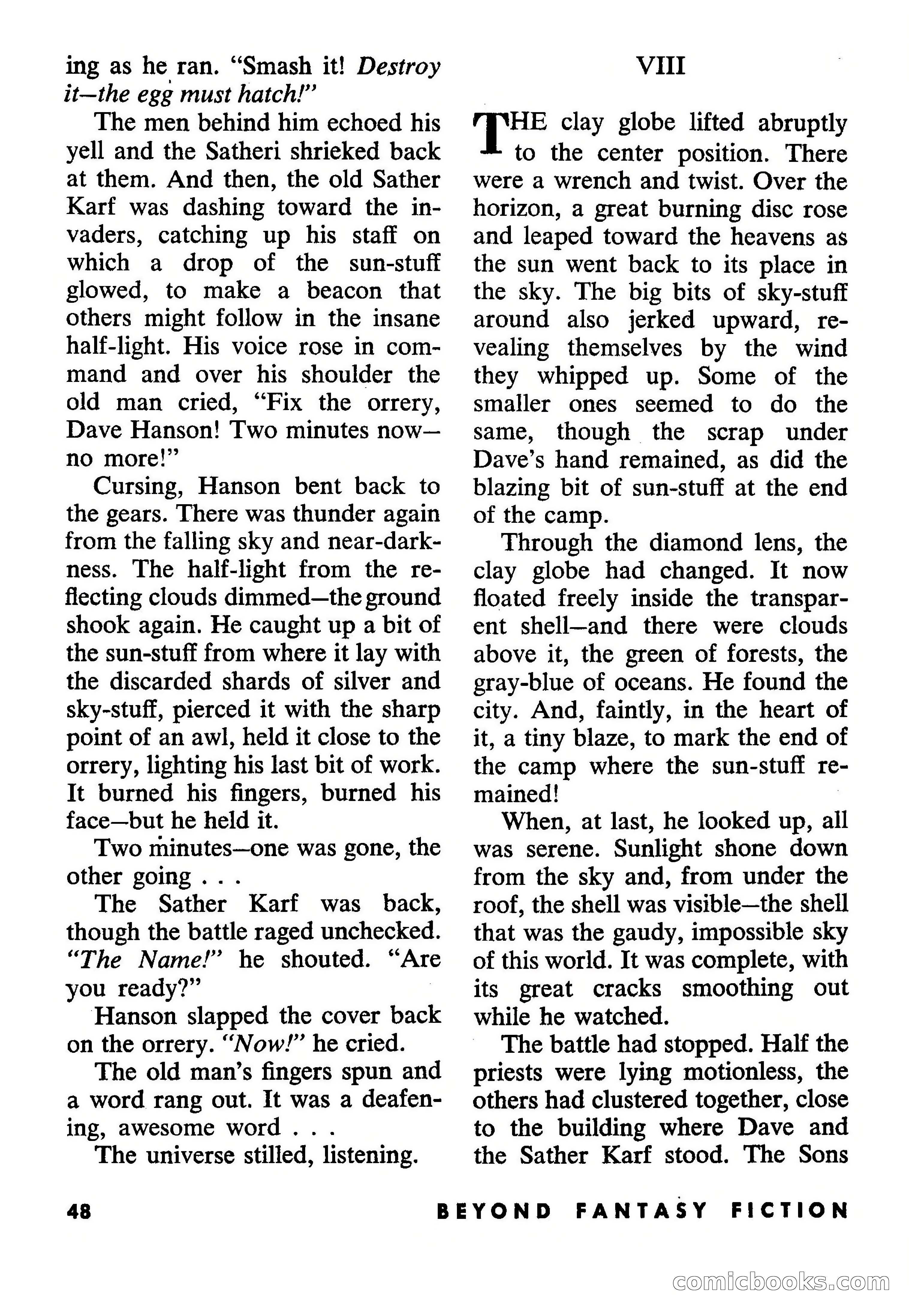Beyond Fantasy Fiction, July 1954 — page 50 of 164