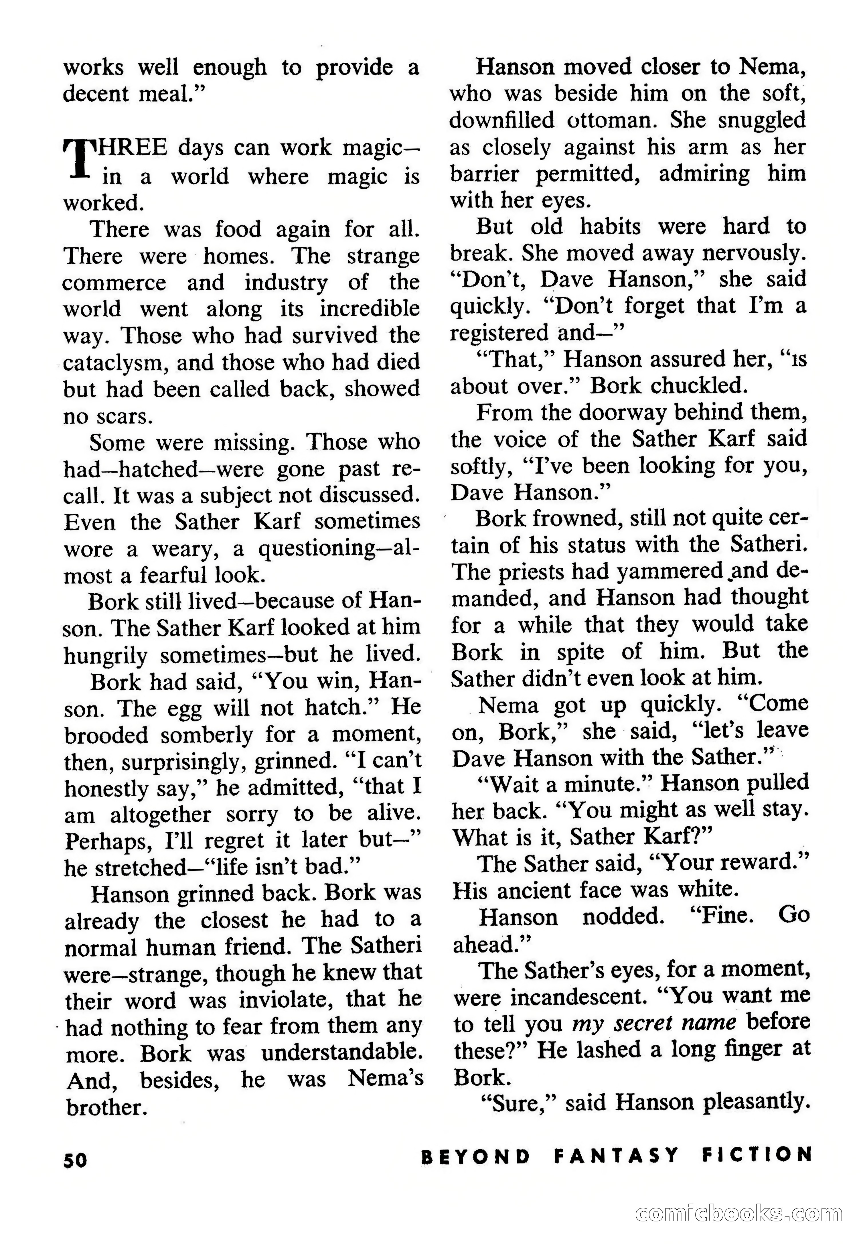 Beyond Fantasy Fiction, July 1954 — page 52 of 164