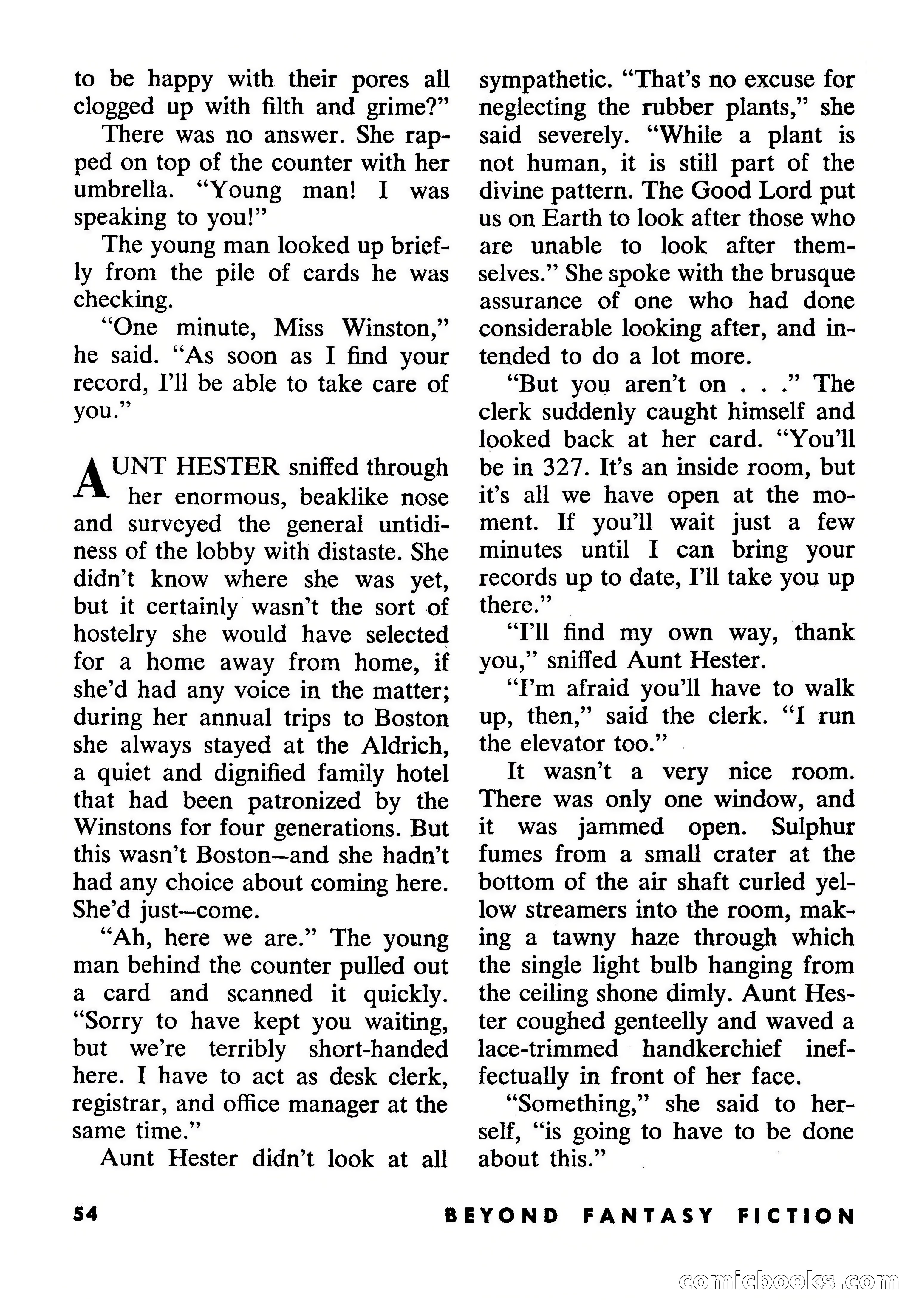 Beyond Fantasy Fiction, July 1954 — page 56 of 164