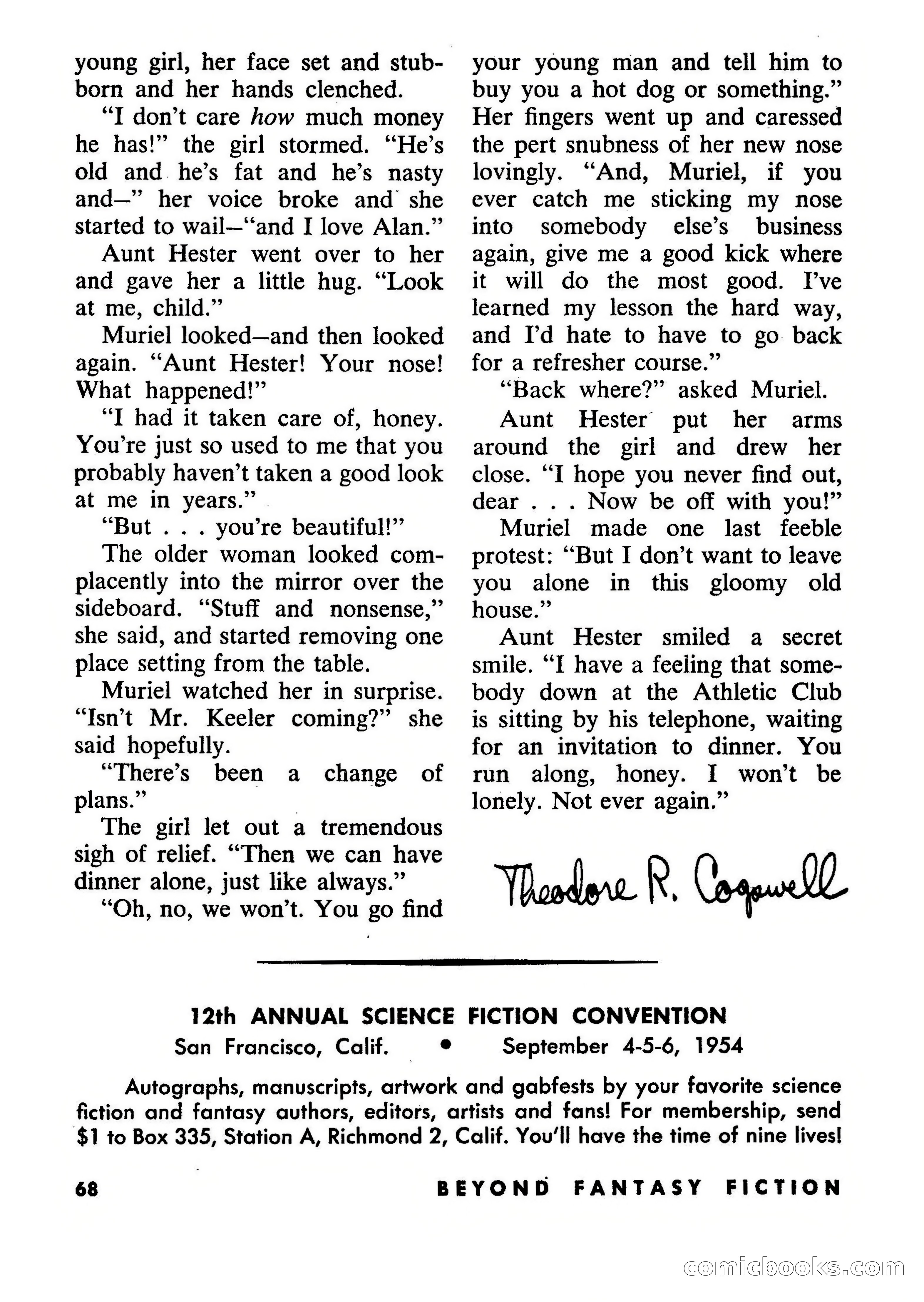 Beyond Fantasy Fiction, July 1954 — page 70 of 164