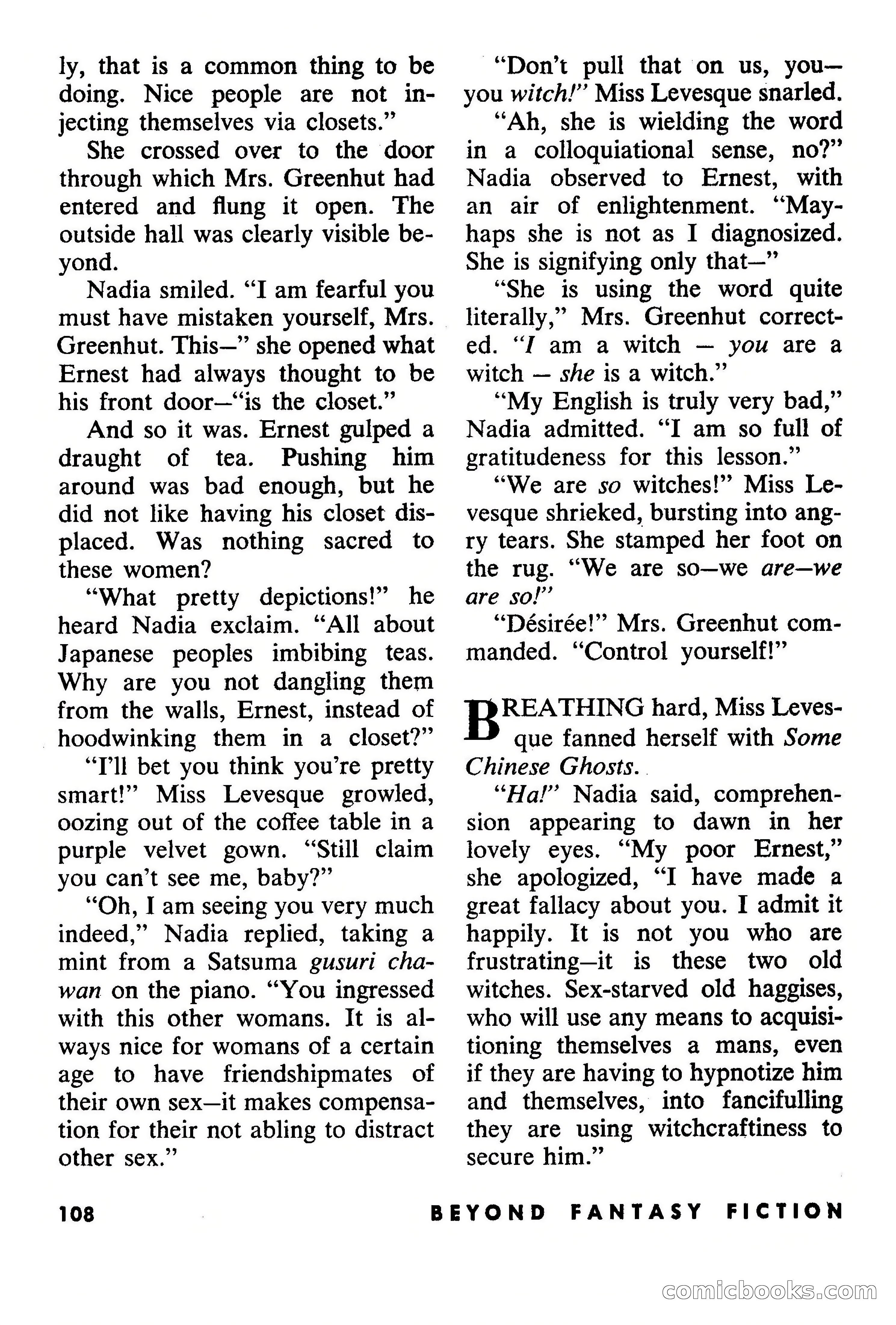 Beyond Fantasy Fiction, July 1954 — page 110 of 164