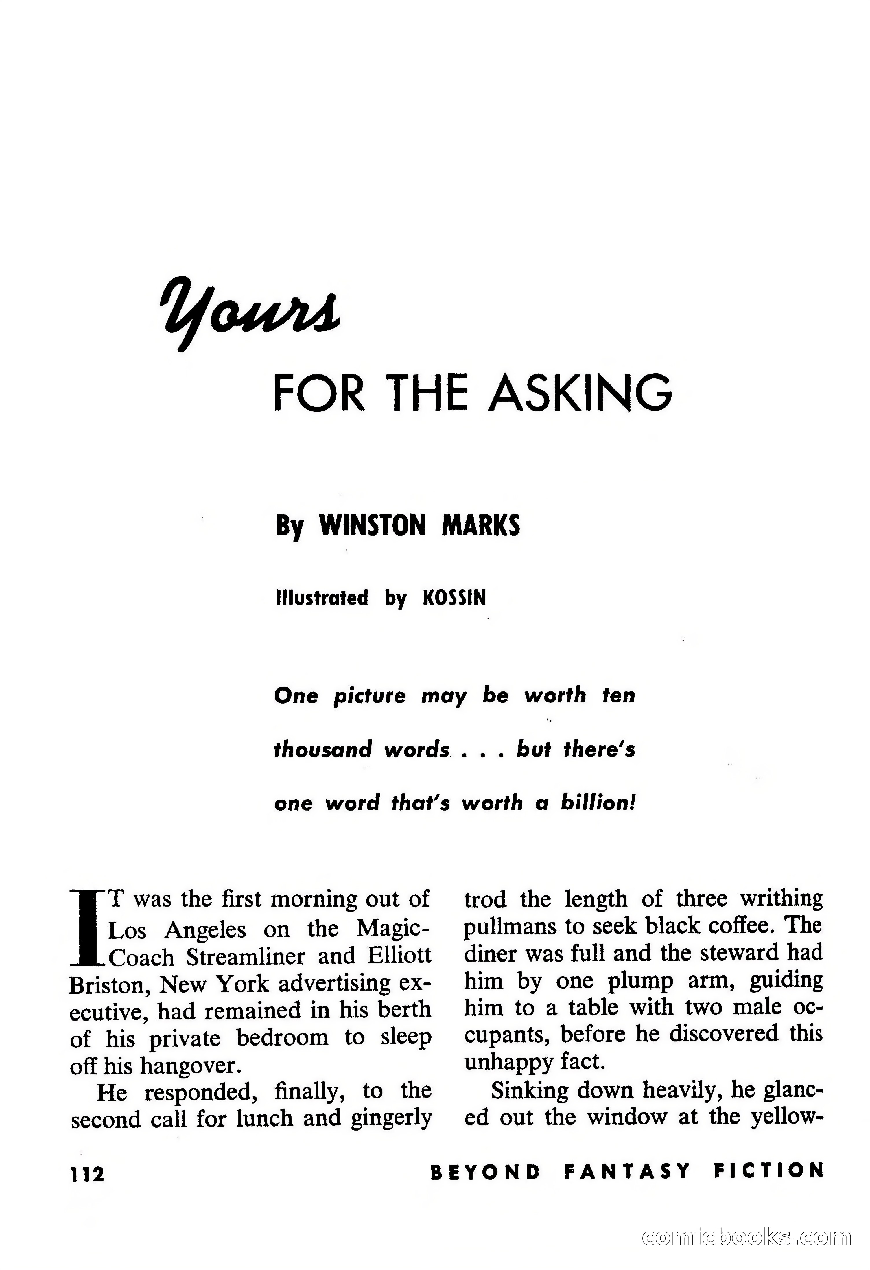 Beyond Fantasy Fiction, July 1954 — page 114 of 164