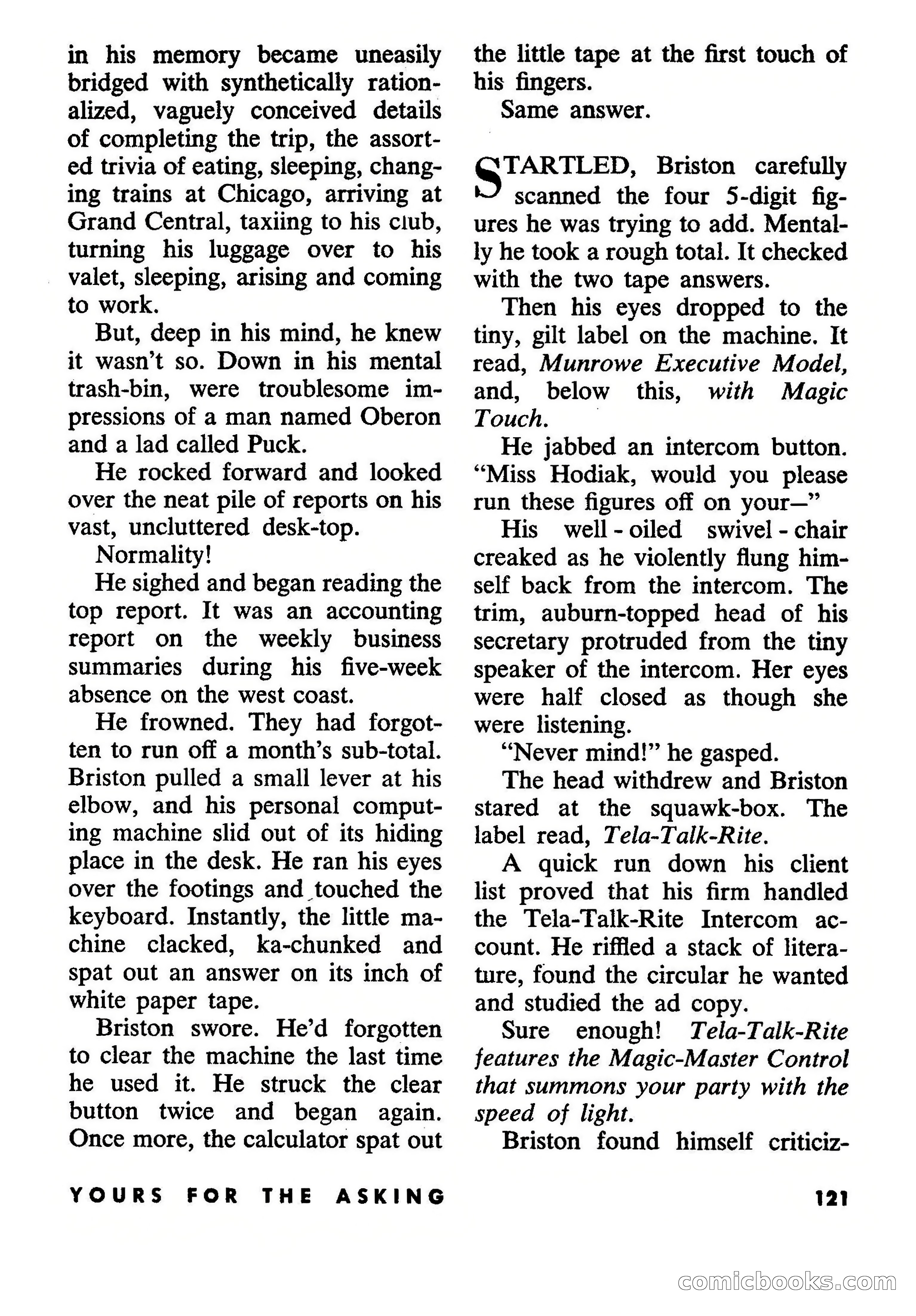 Beyond Fantasy Fiction, July 1954 — page 123 of 164