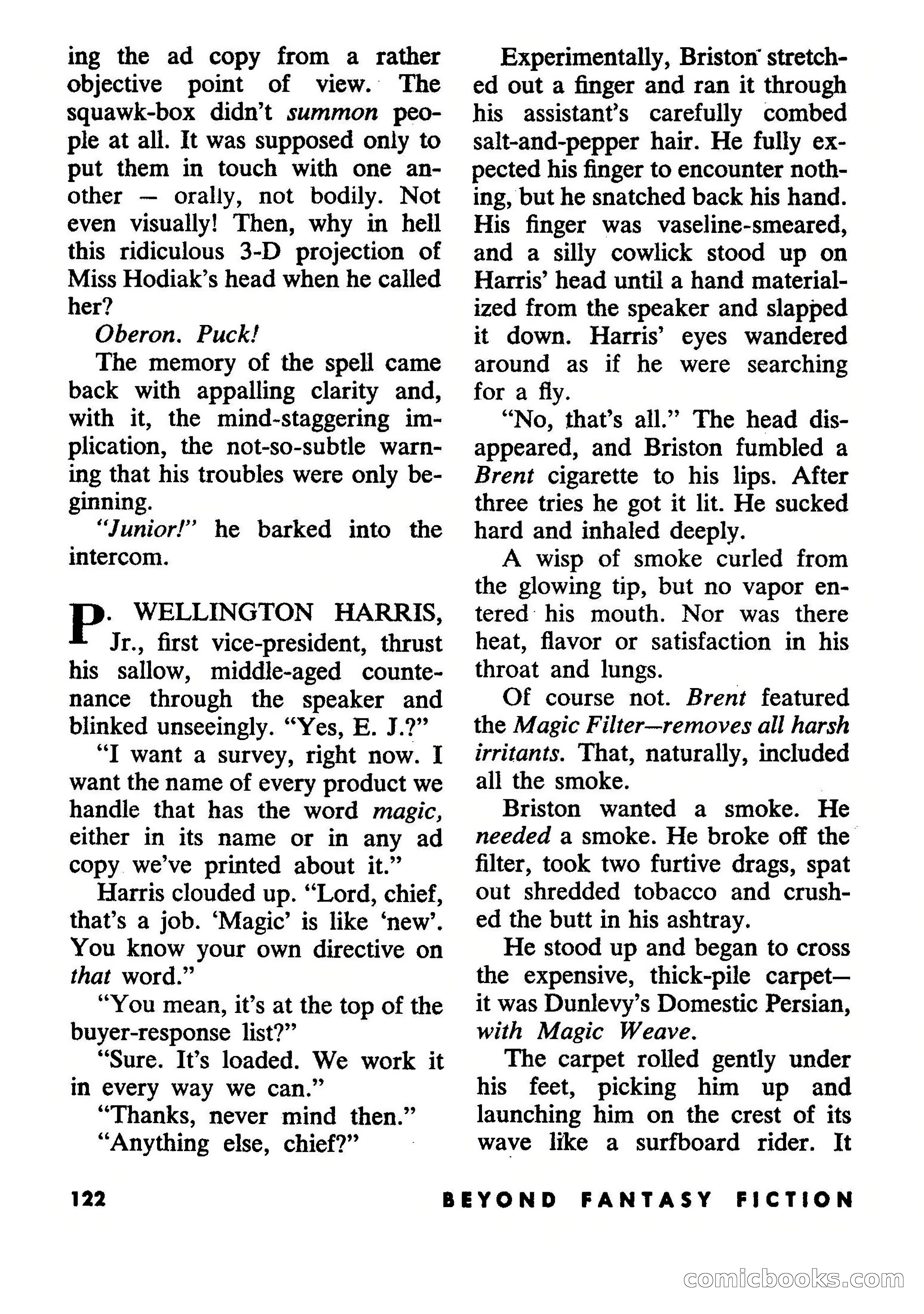 Beyond Fantasy Fiction, July 1954 — page 124 of 164