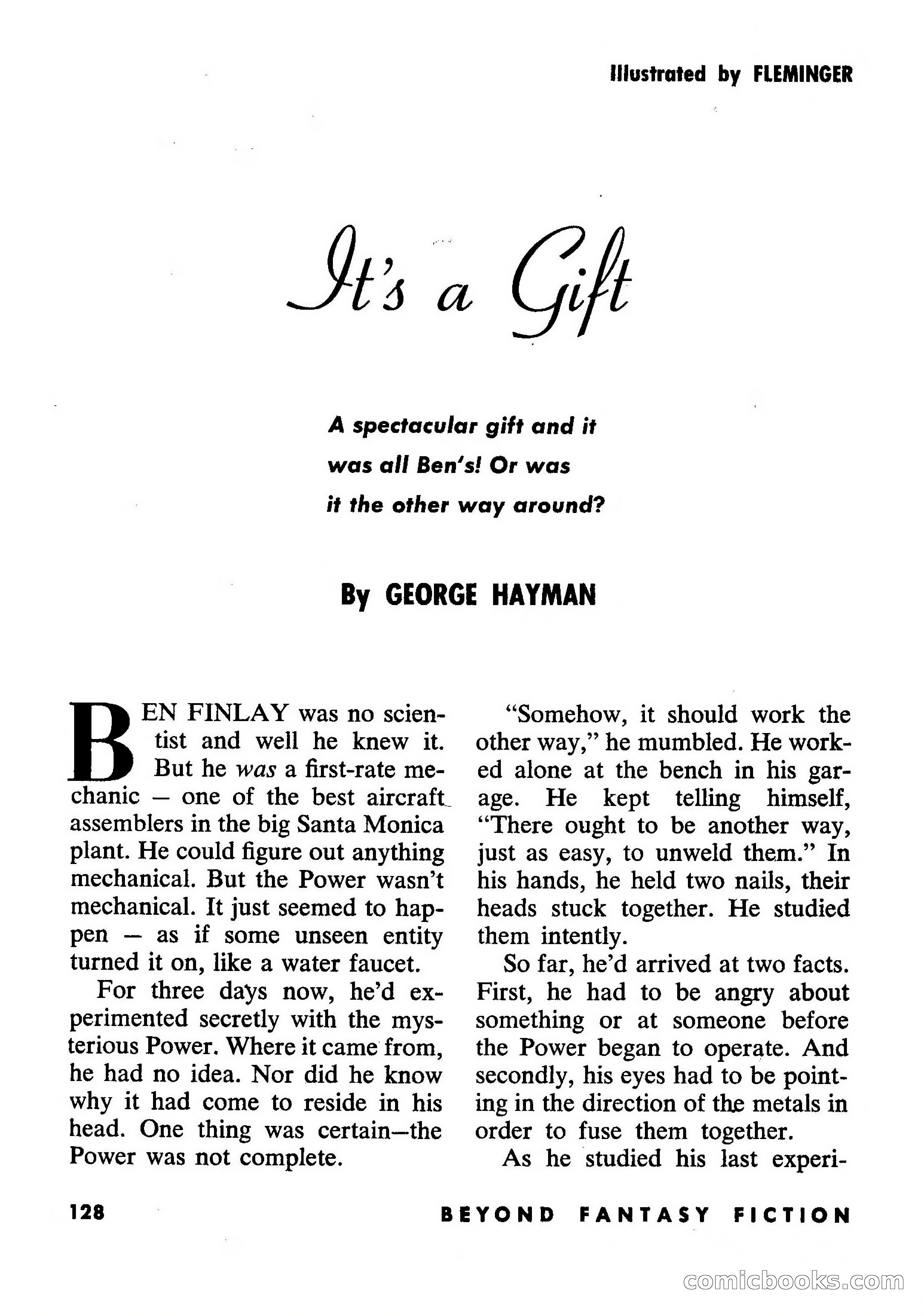 Beyond Fantasy Fiction, July 1954 — page 130 of 164