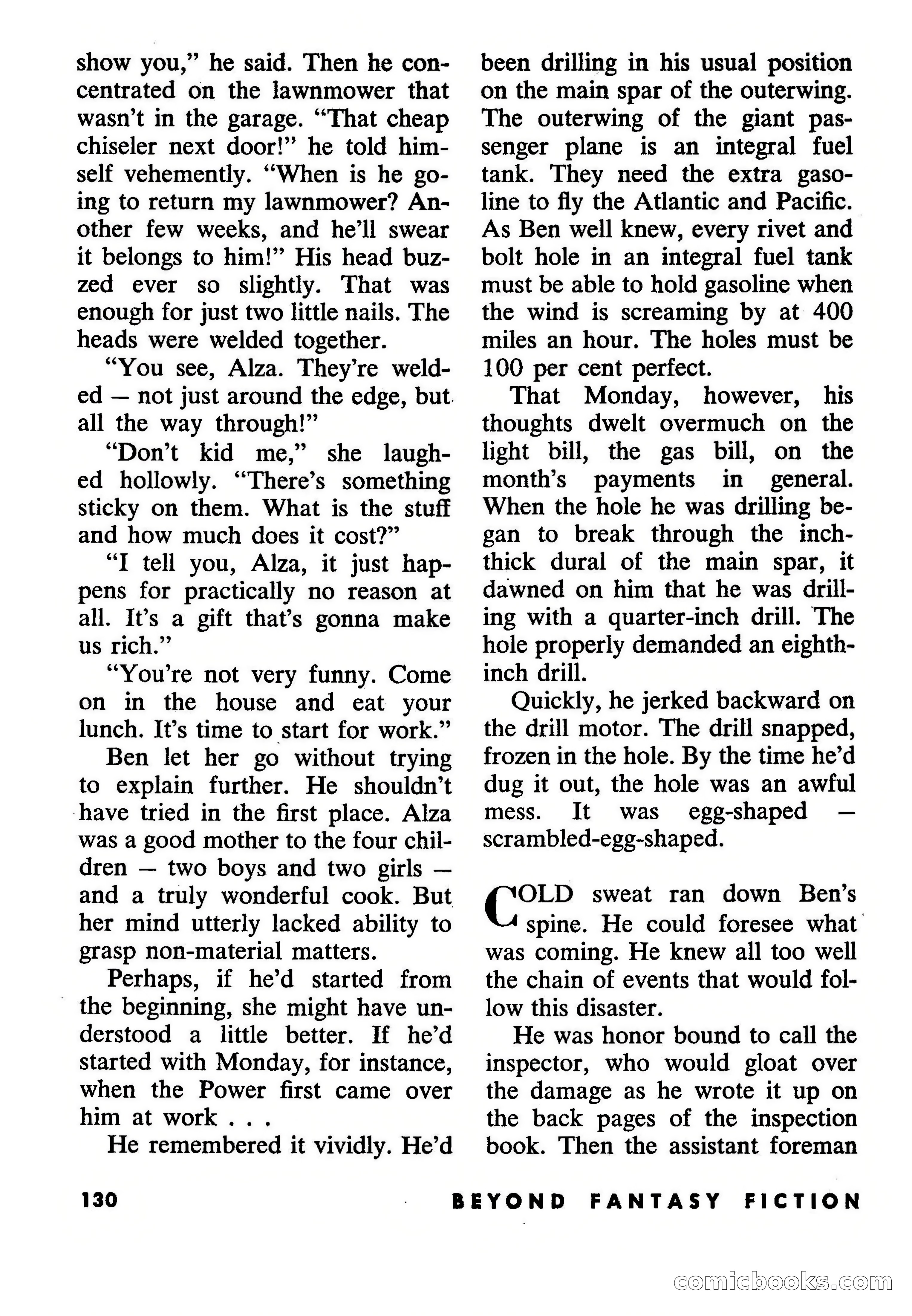 Beyond Fantasy Fiction, July 1954 — page 132 of 164
