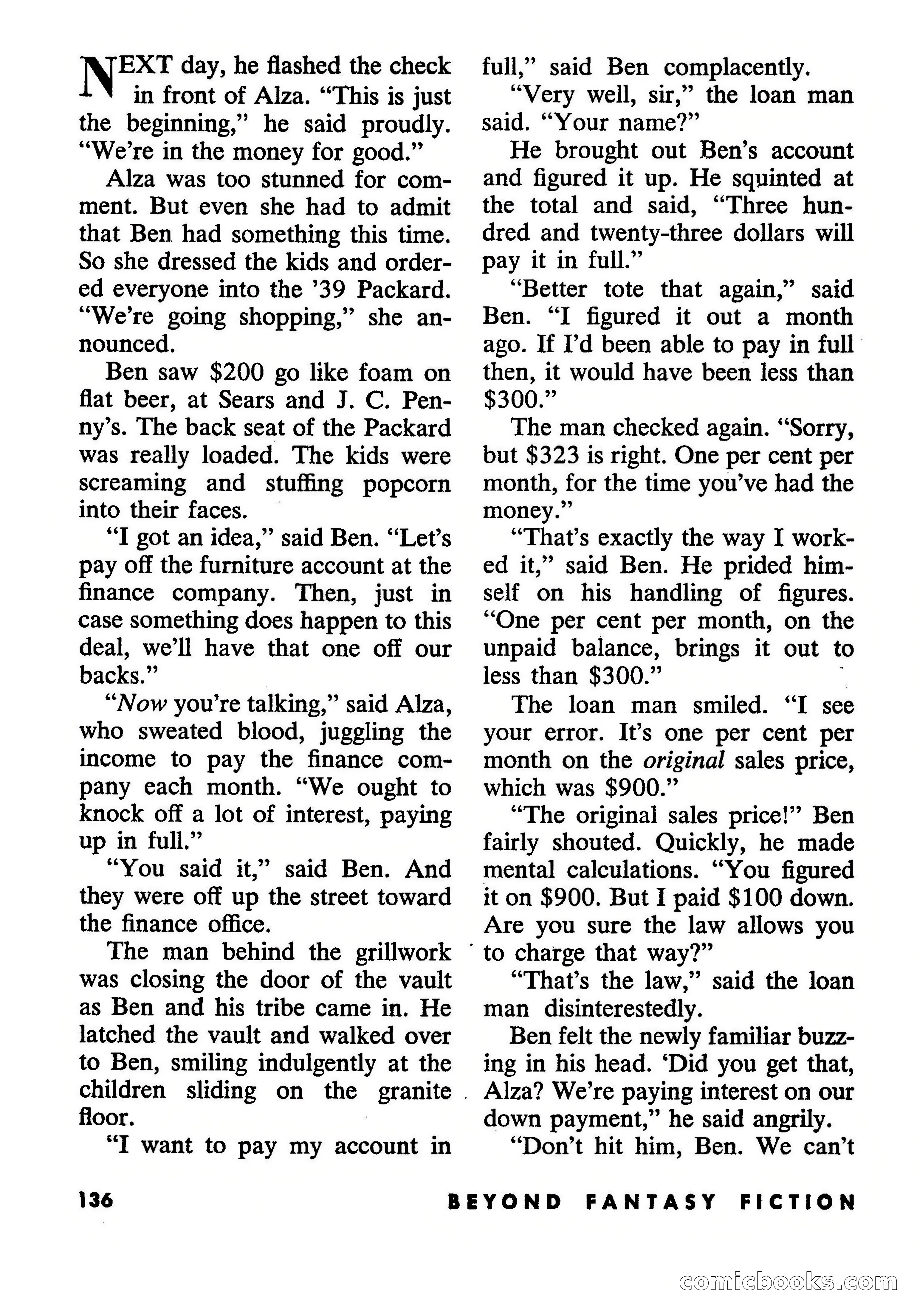 Beyond Fantasy Fiction, July 1954 — page 138 of 164