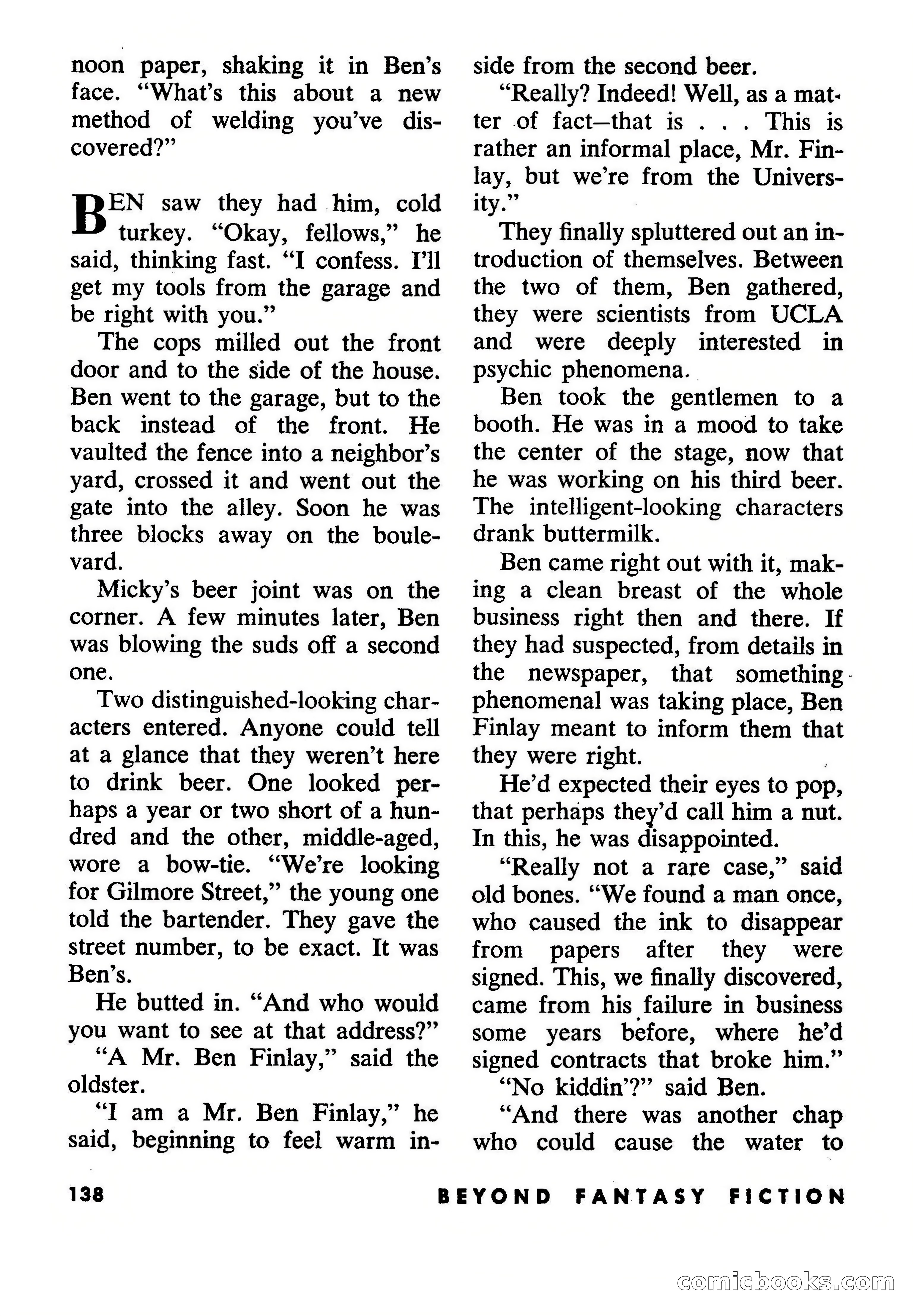 Beyond Fantasy Fiction, July 1954 — page 140 of 164