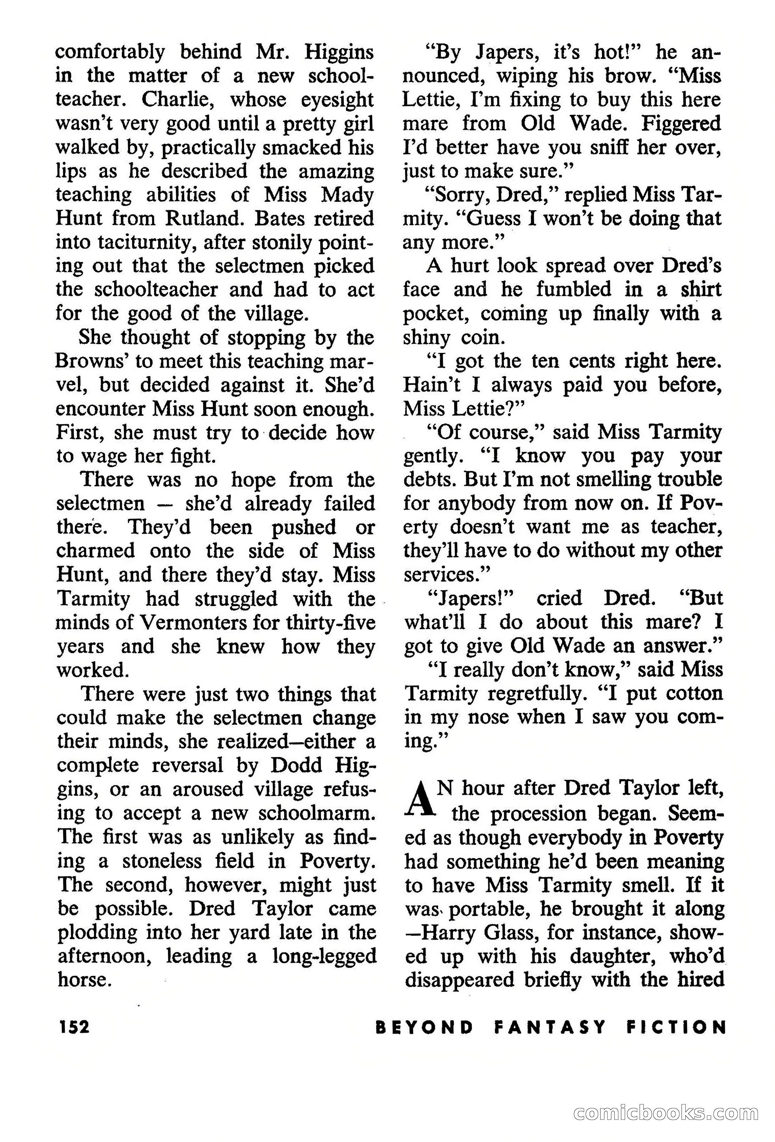 Beyond Fantasy Fiction, July 1954 — page 154 of 164