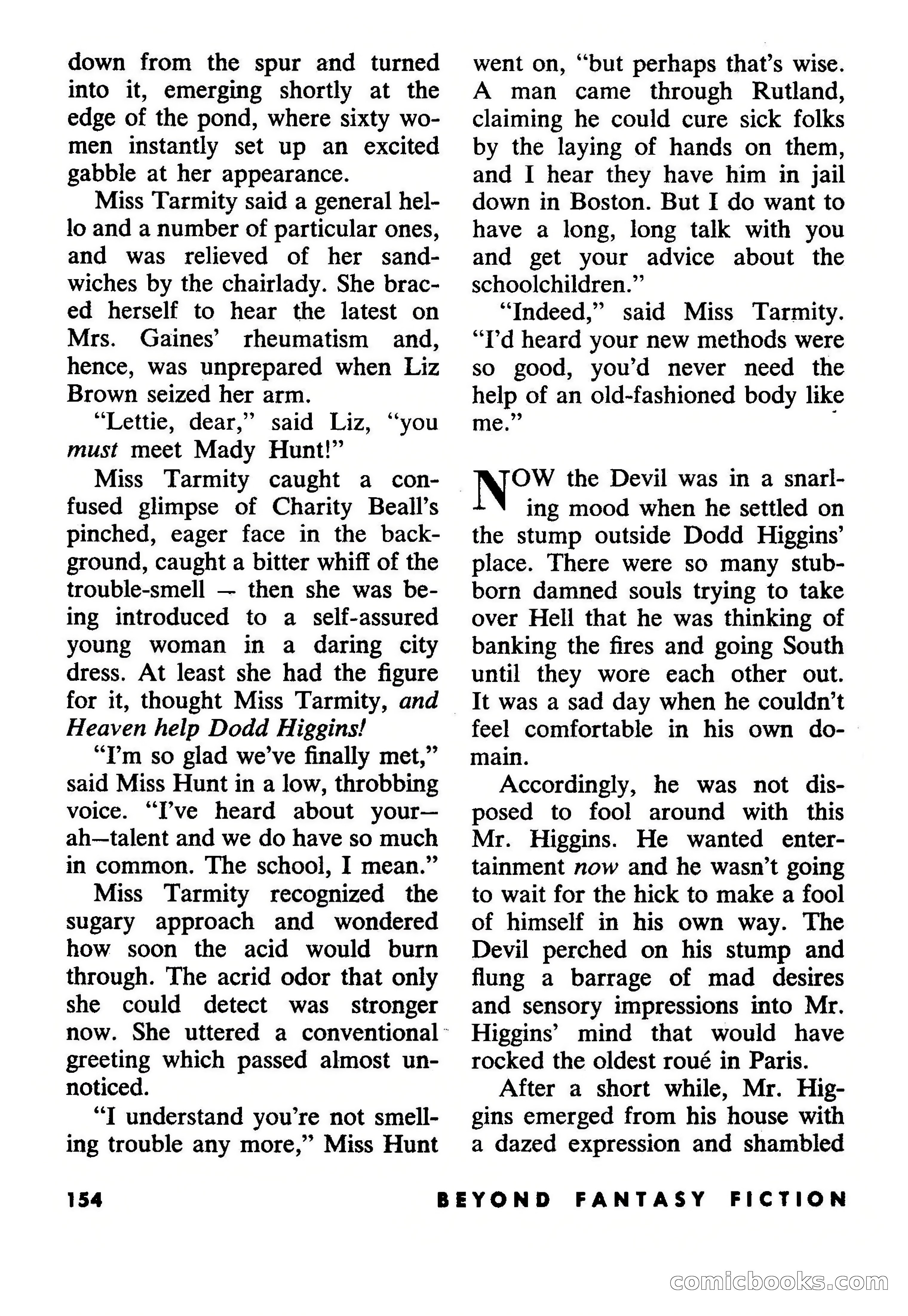 Beyond Fantasy Fiction, July 1954 — page 156 of 164