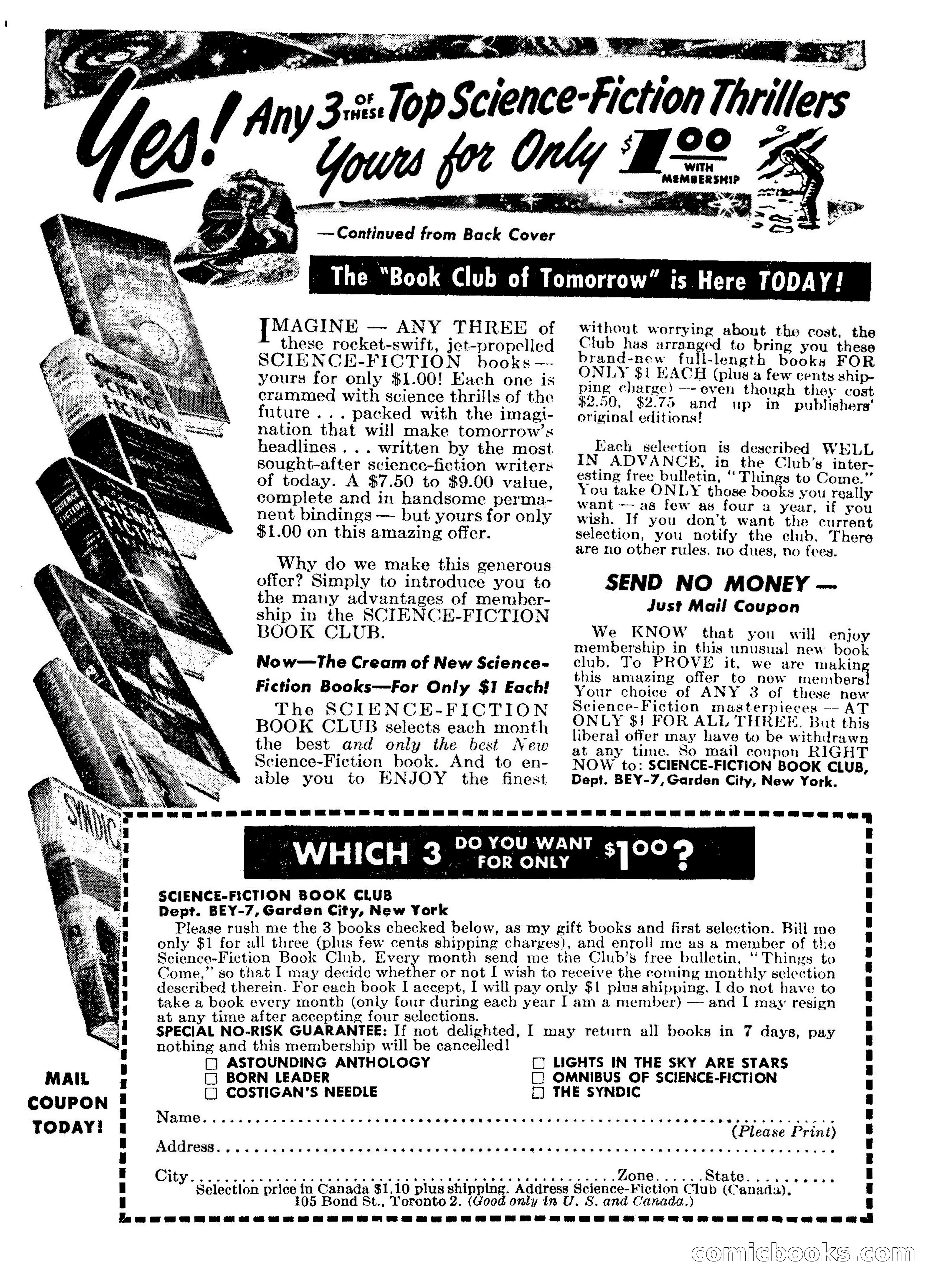 Beyond Fantasy Fiction, July 1954 — page 163 of 164