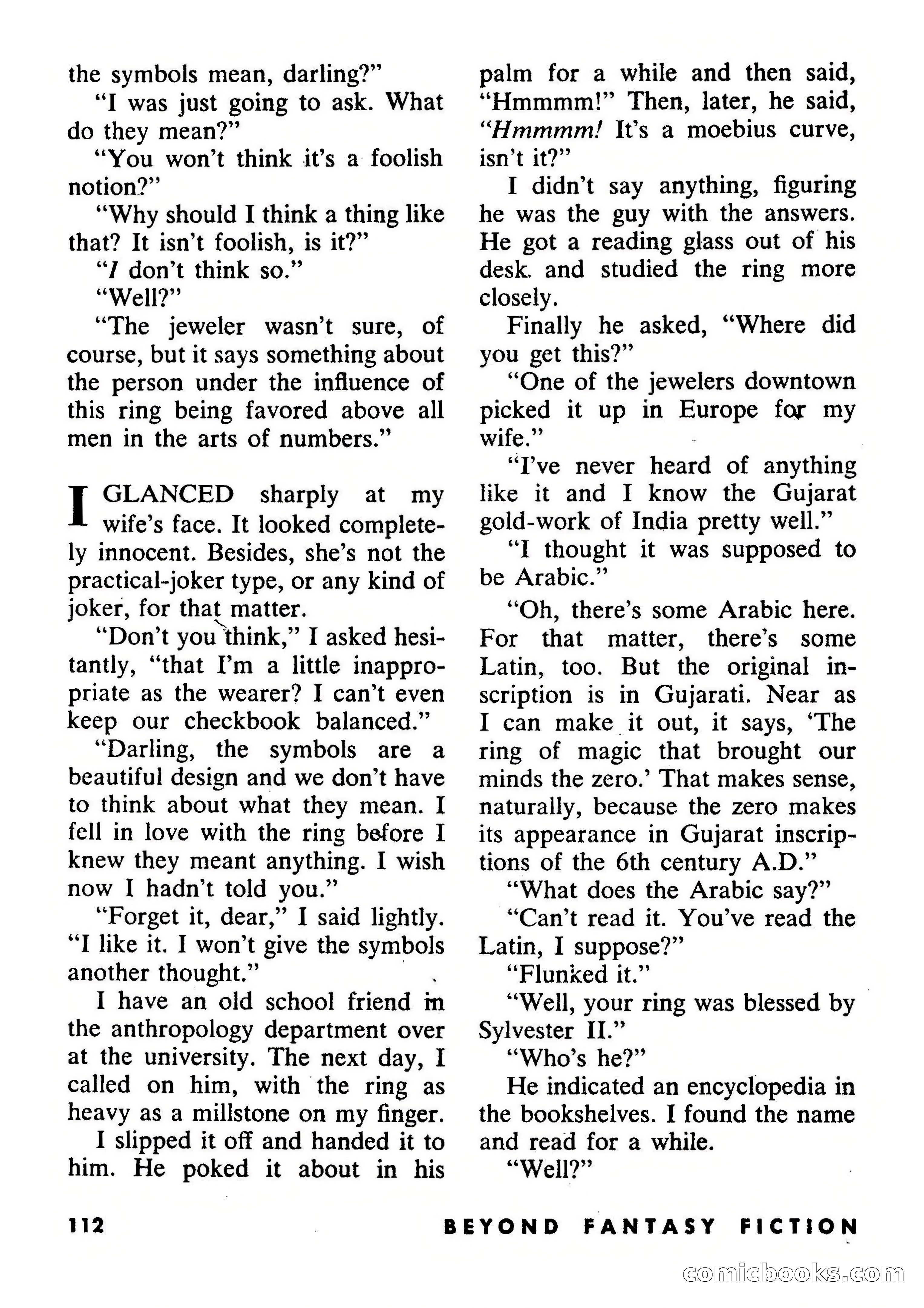 Beyond Fantasy Fiction, September 1954 — page 114 of 132
