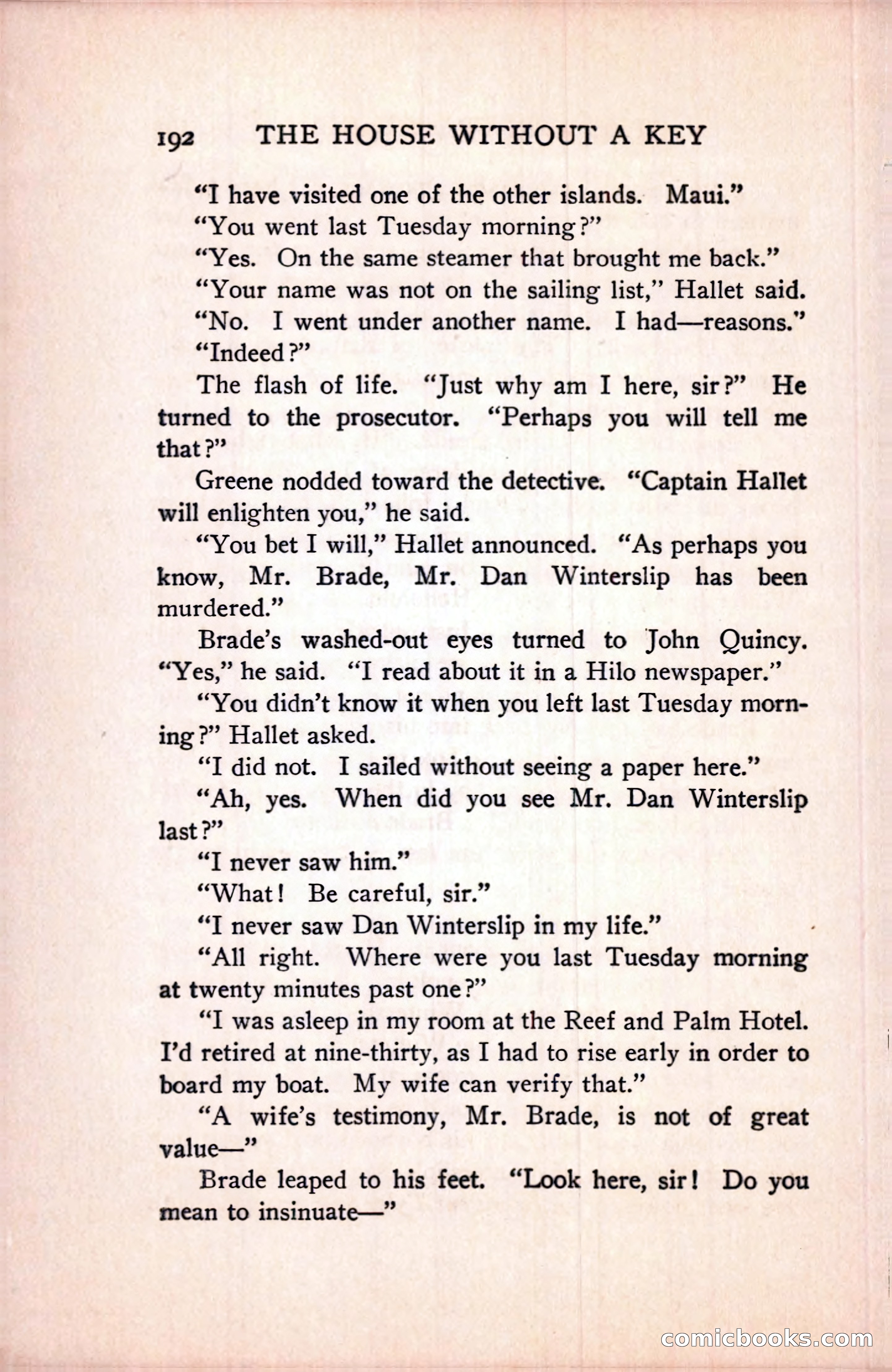 The House Without a Key — page 206 of 339