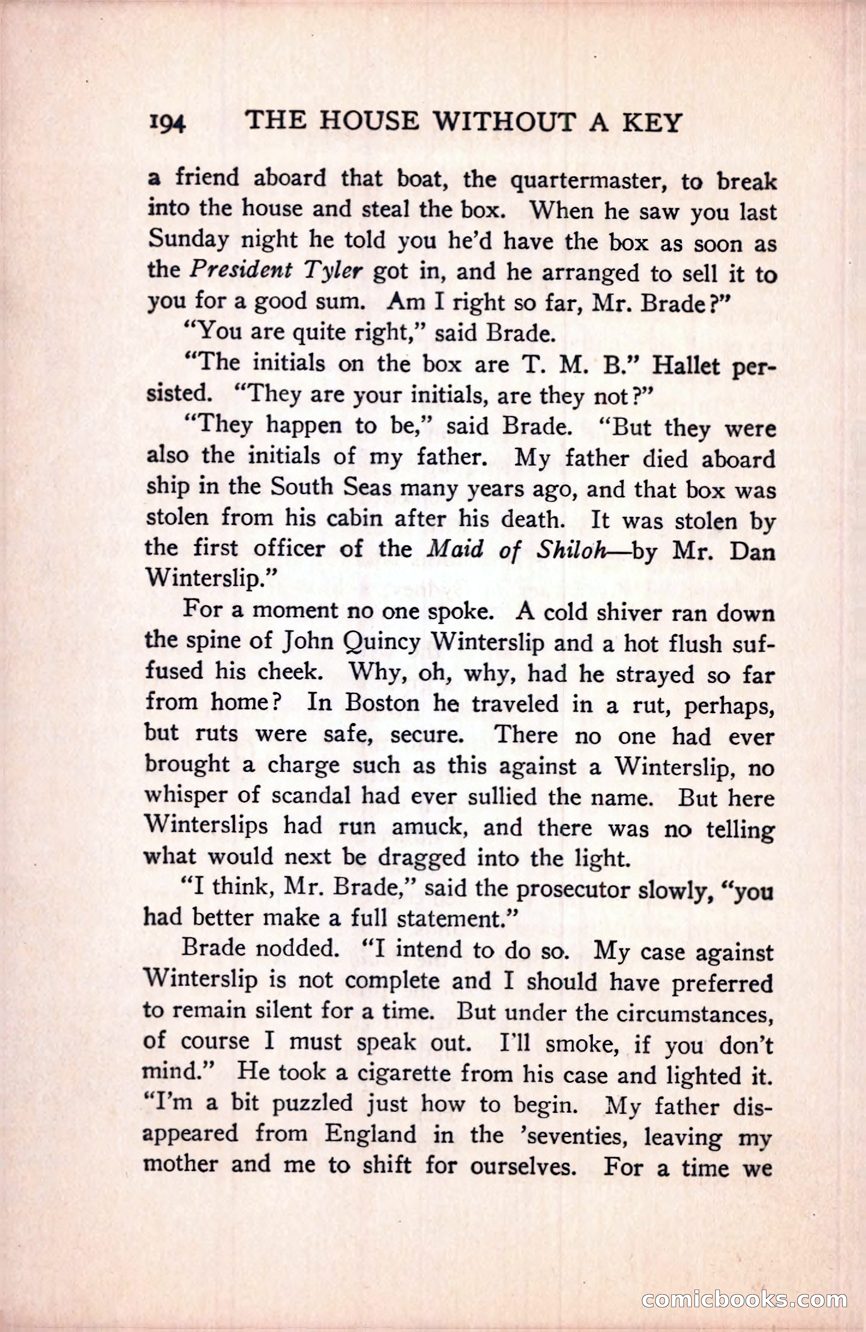 The House Without a Key — page 208 of 339