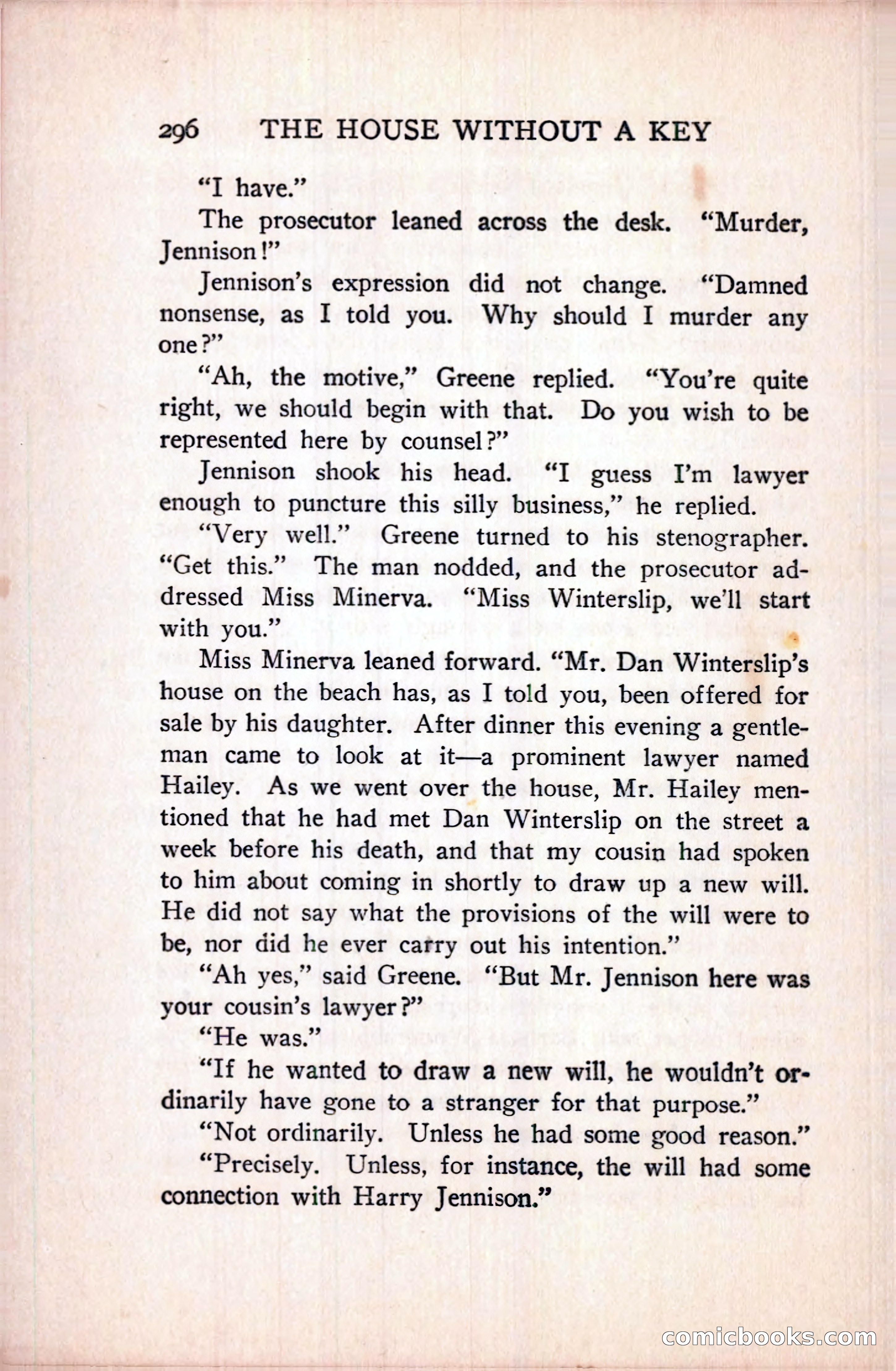 The House Without a Key — page 310 of 339