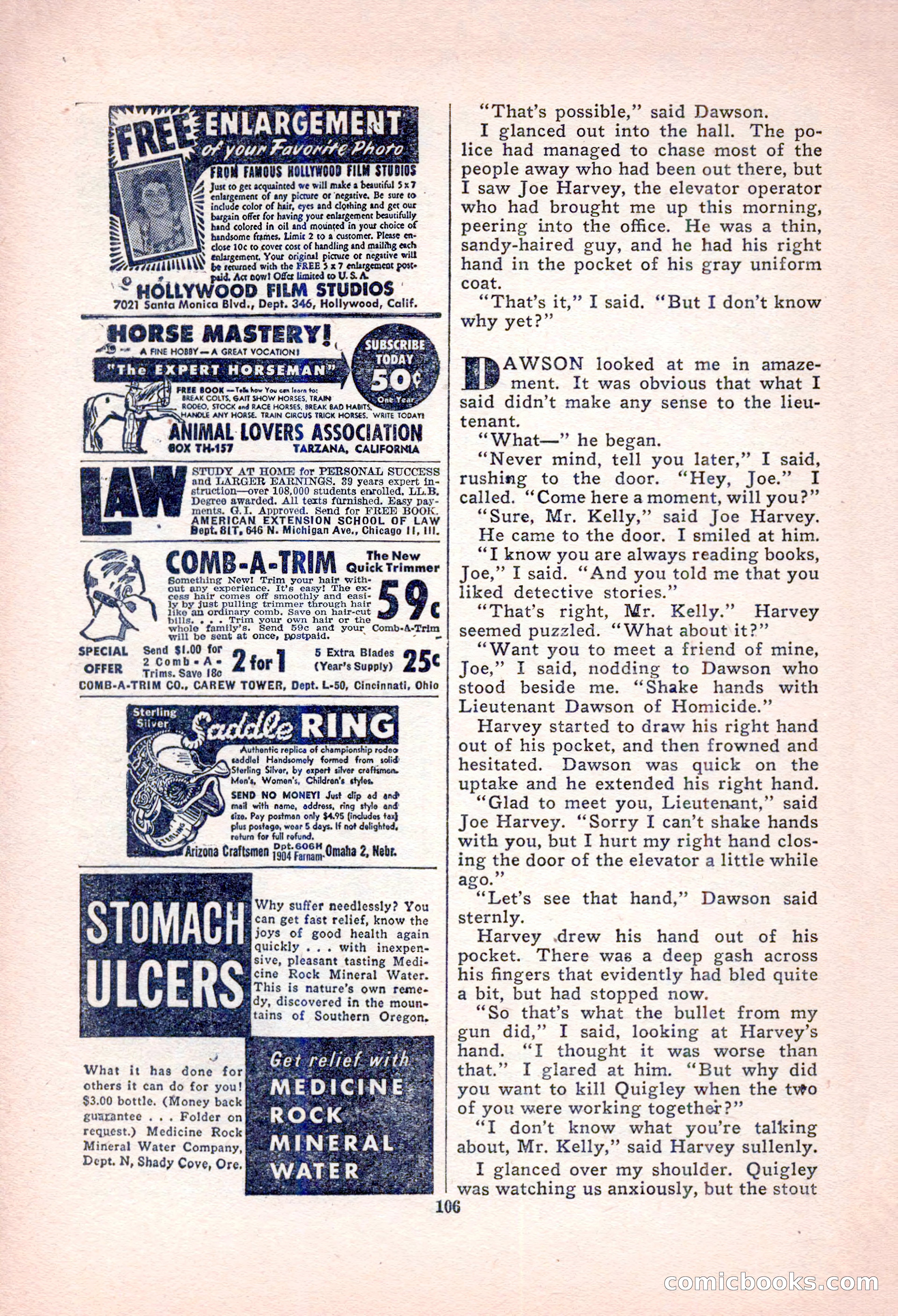 Black Book Detective, October 1947 — page 106 of 116