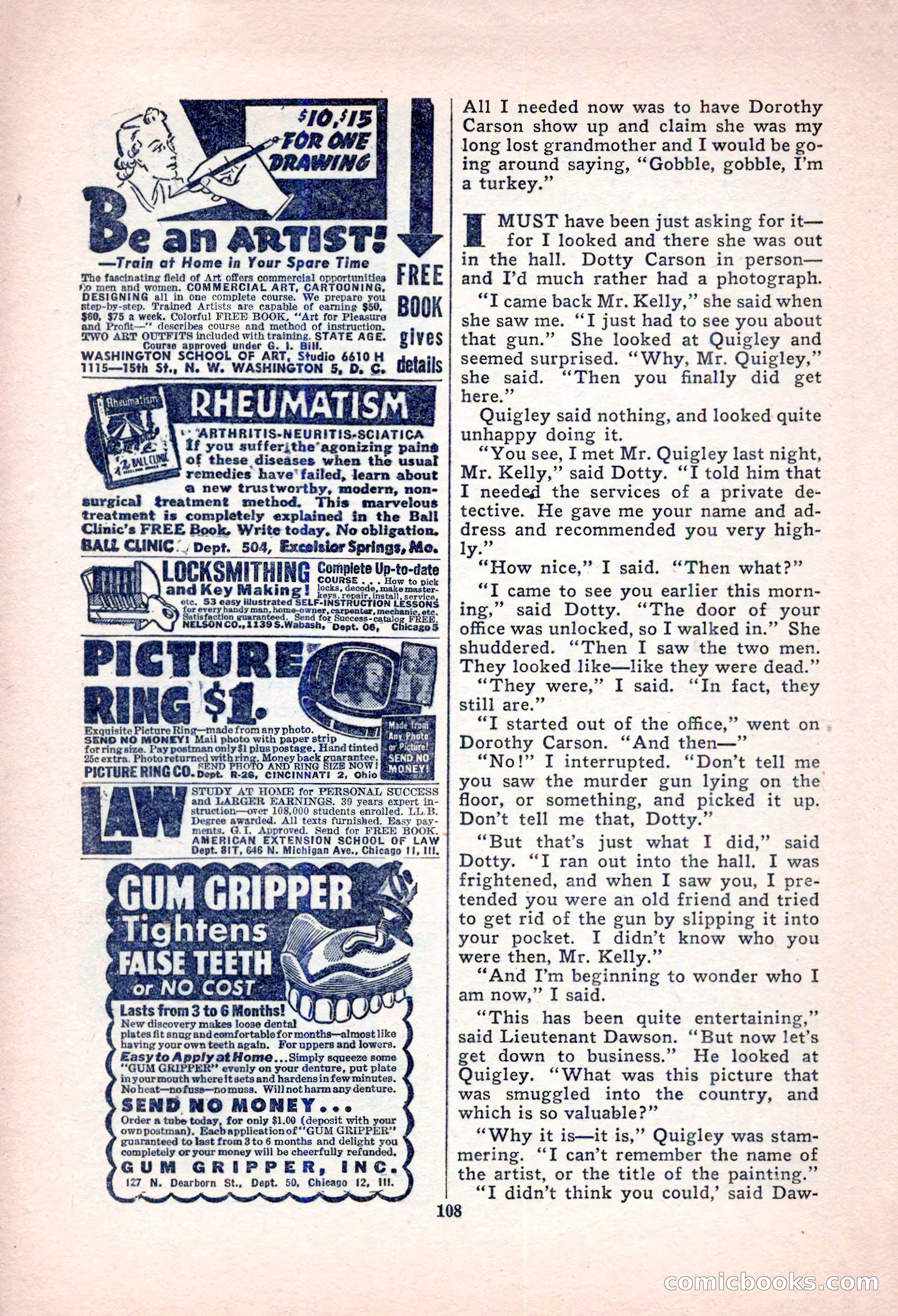 Black Book Detective, October 1947 — page 108 of 116