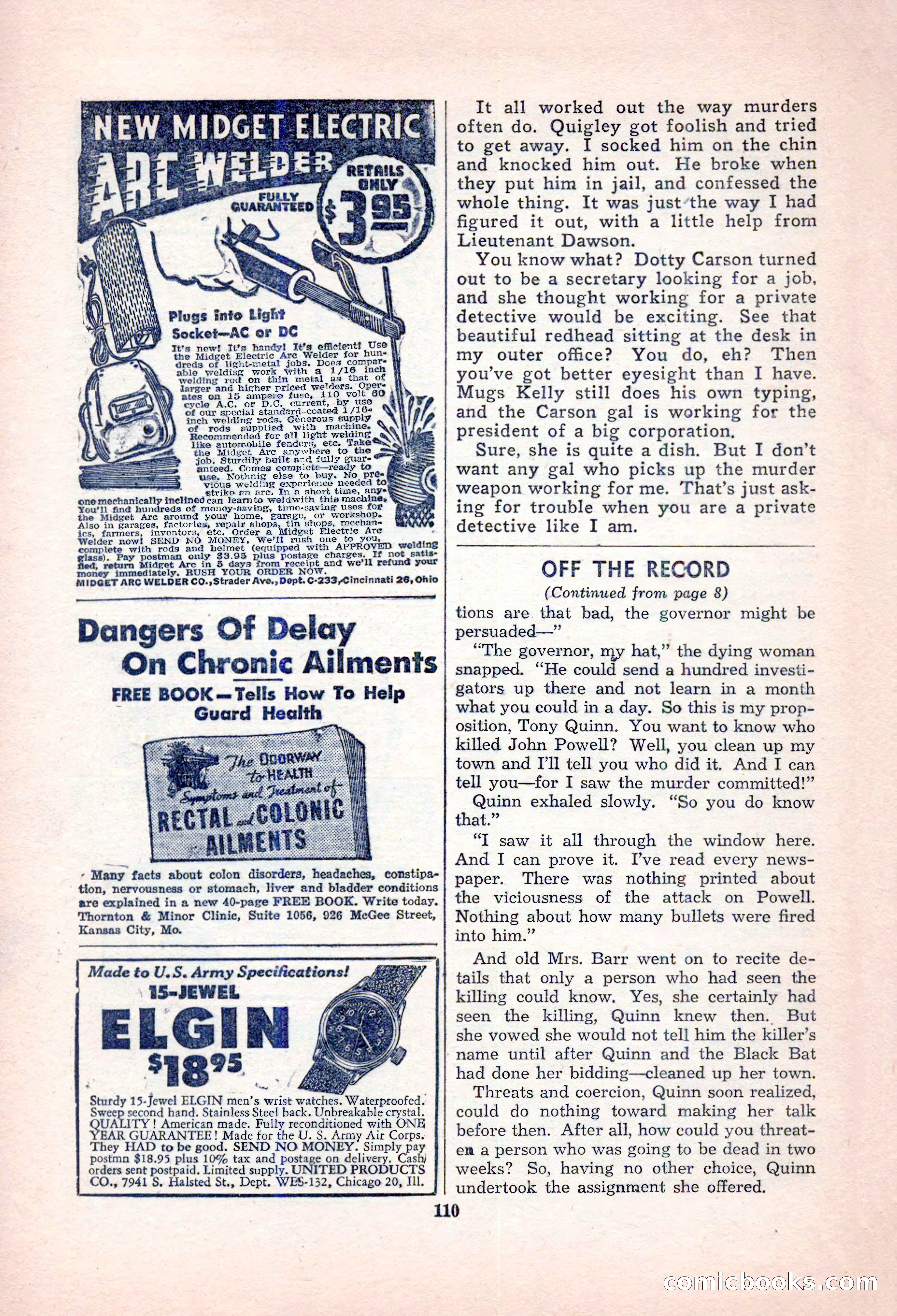 Black Book Detective, October 1947 — page 110 of 116