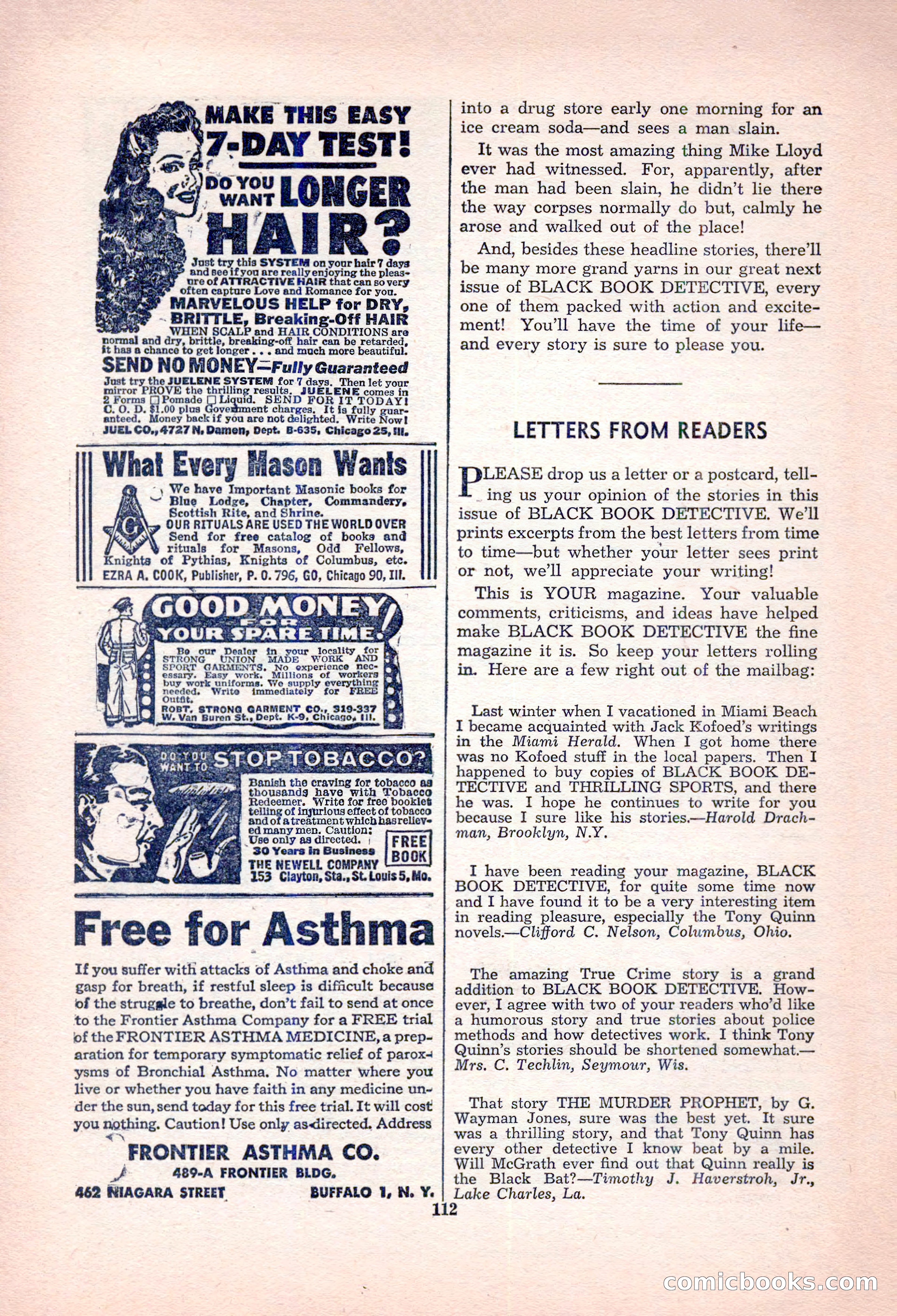 Black Book Detective, October 1947 — page 112 of 116
