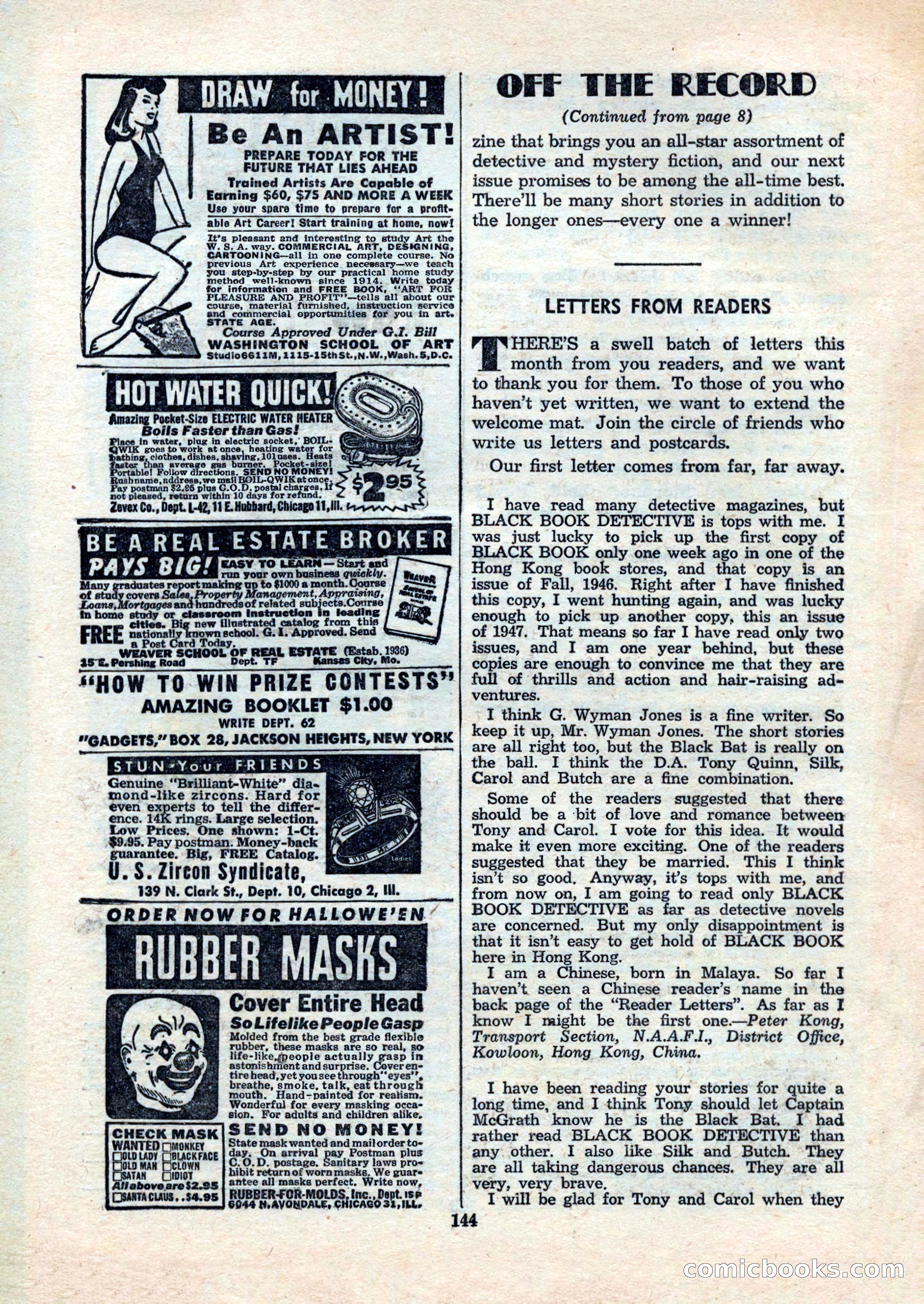 Black Book Detective, November 1948 — page 144 of 148