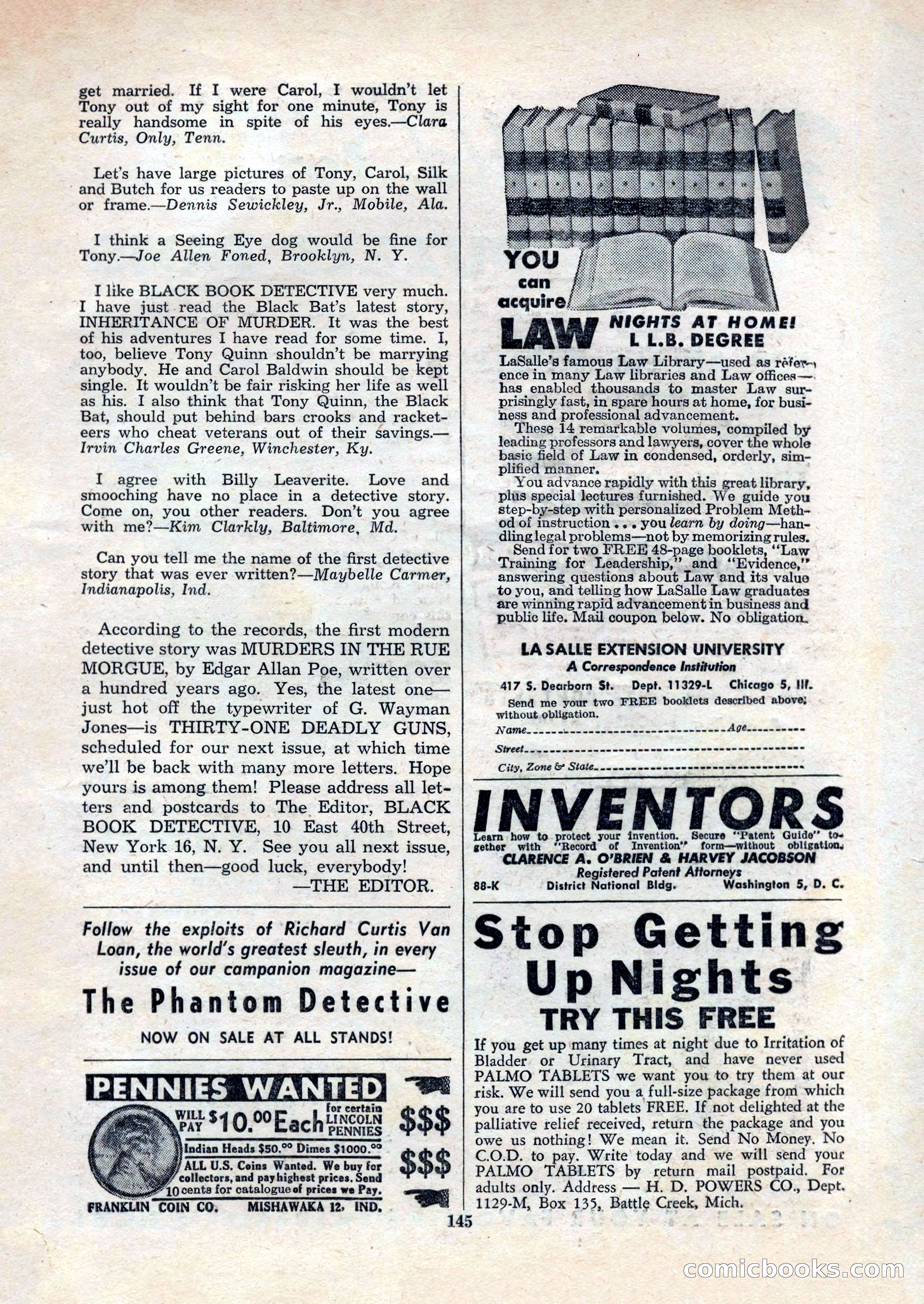 Black Book Detective, November 1948 — page 145 of 148