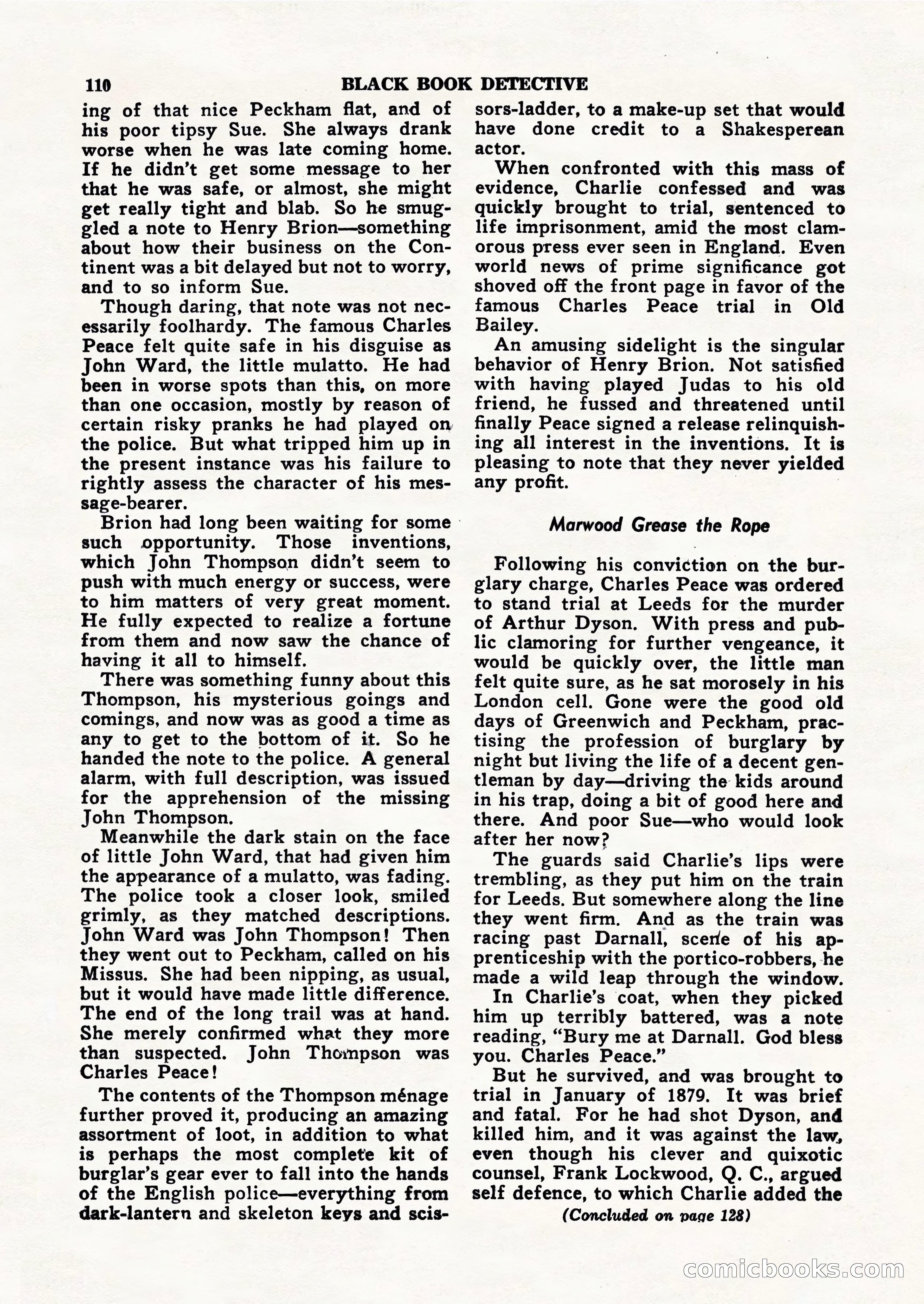 Black Book Detective, March 1949 — page 110 of 132
