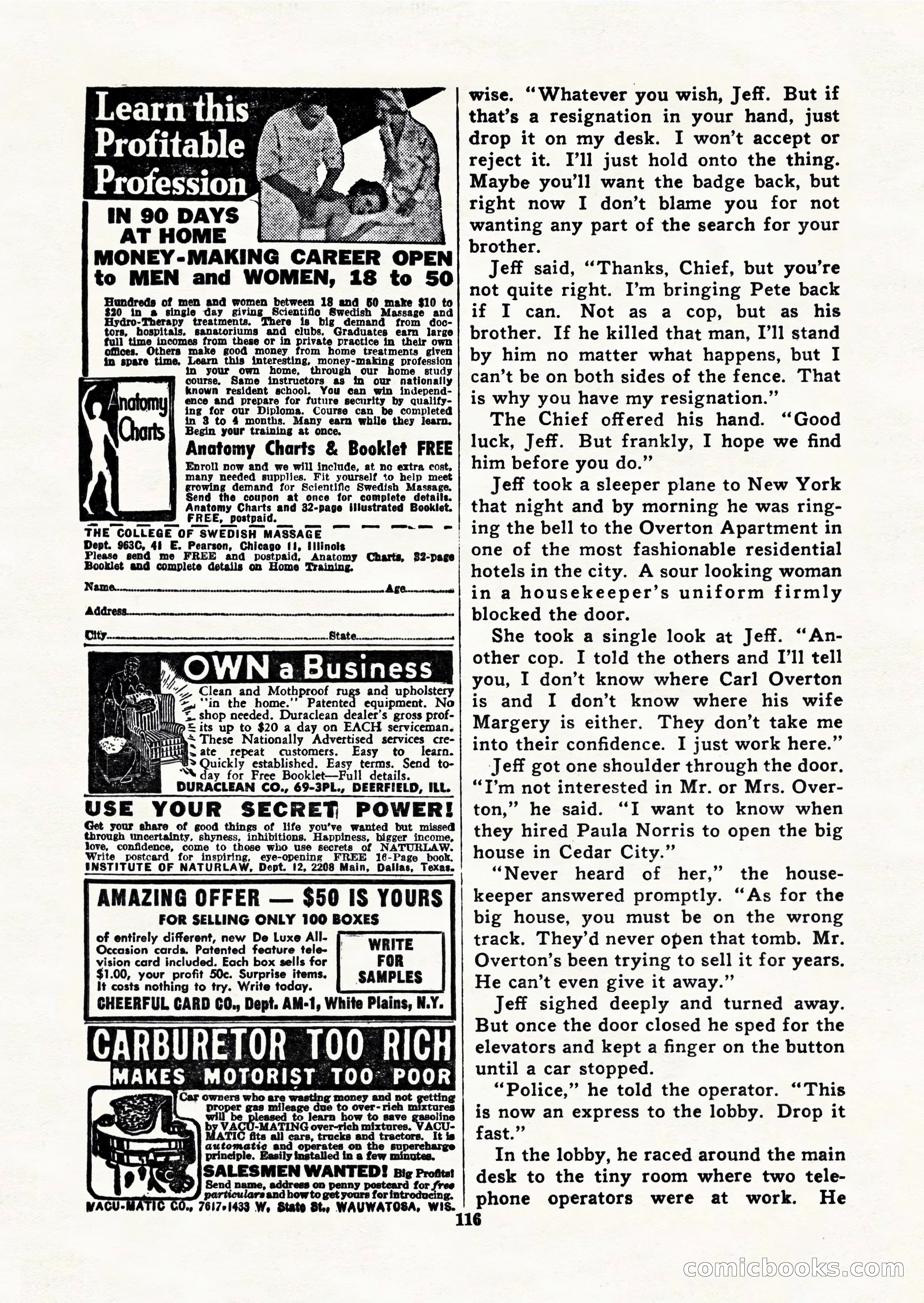Black Book Detective, March 1949 — page 116 of 132