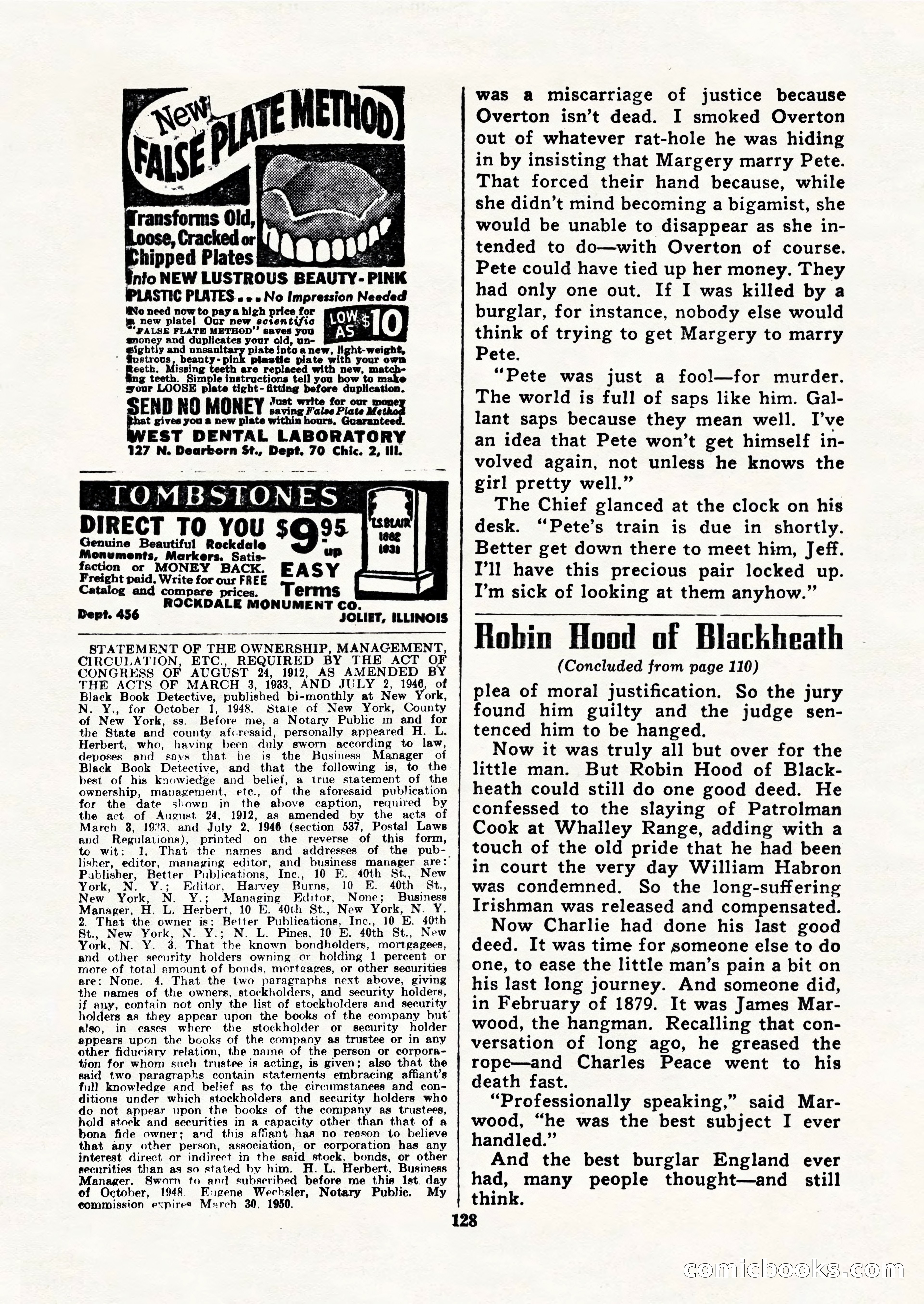 Black Book Detective, March 1949 — page 128 of 132