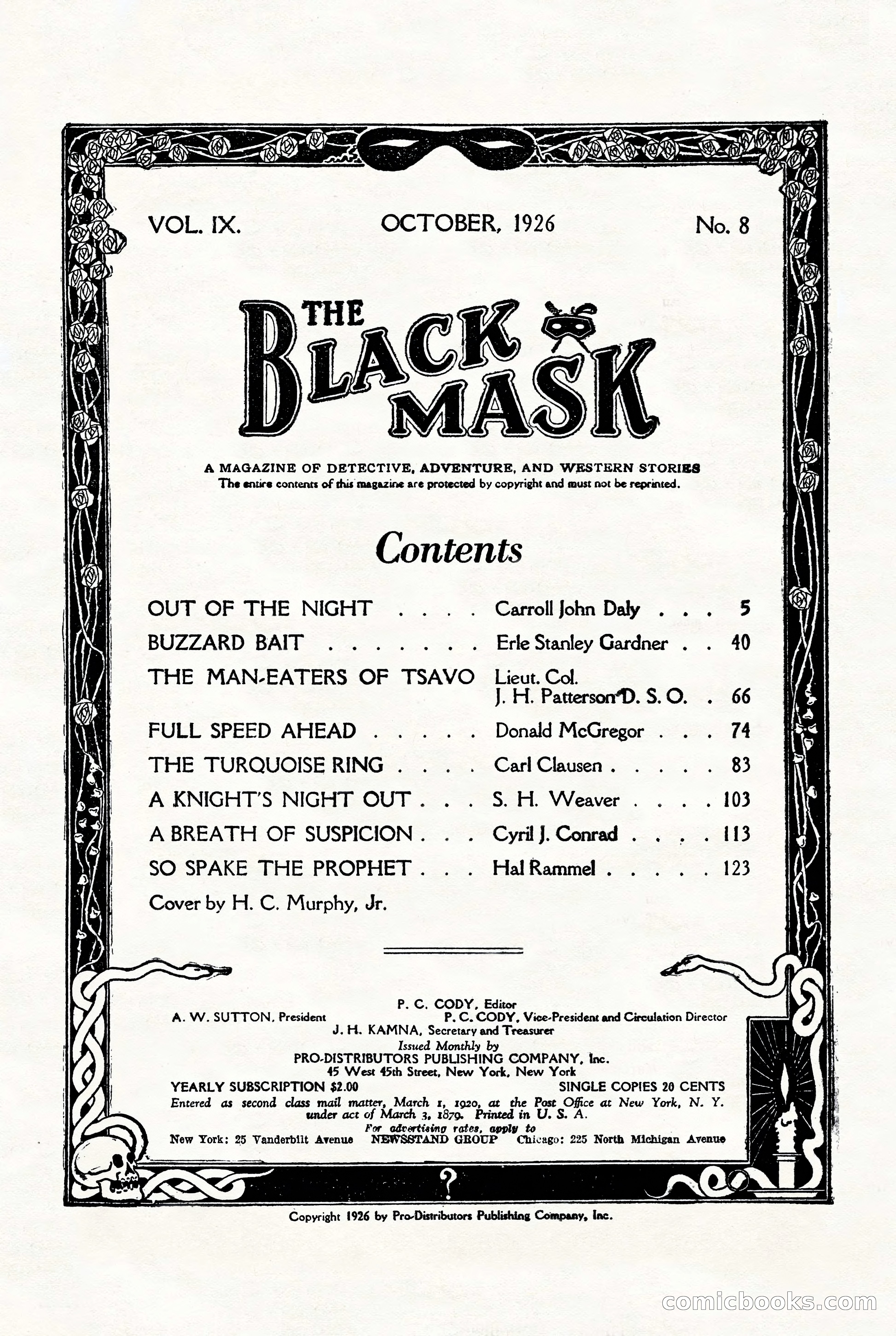 Black Mask, Vol. 9, No. 8 — page 4 of 156