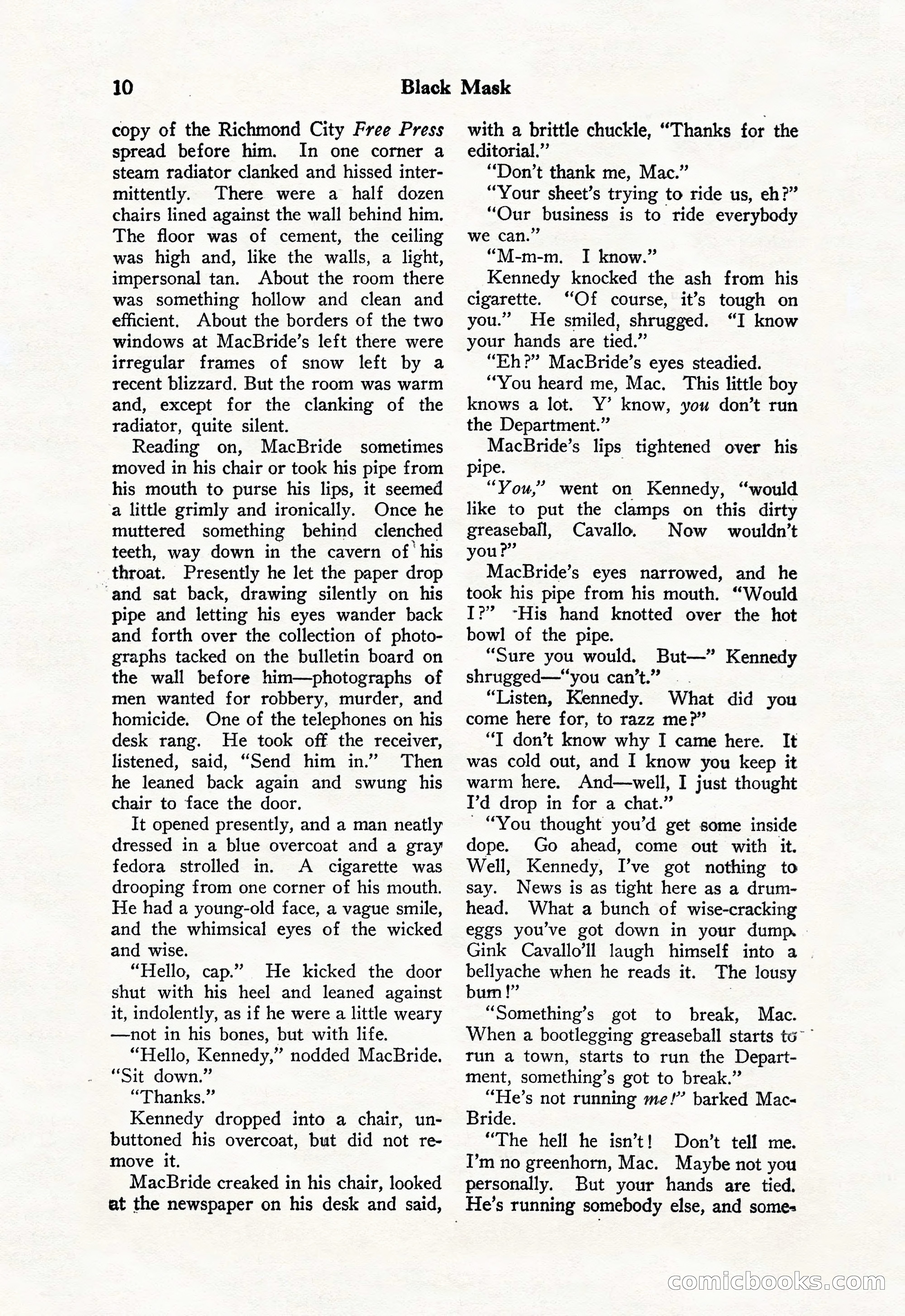 Black Mask, Vol. 11 No. 7 — page 12 of 148