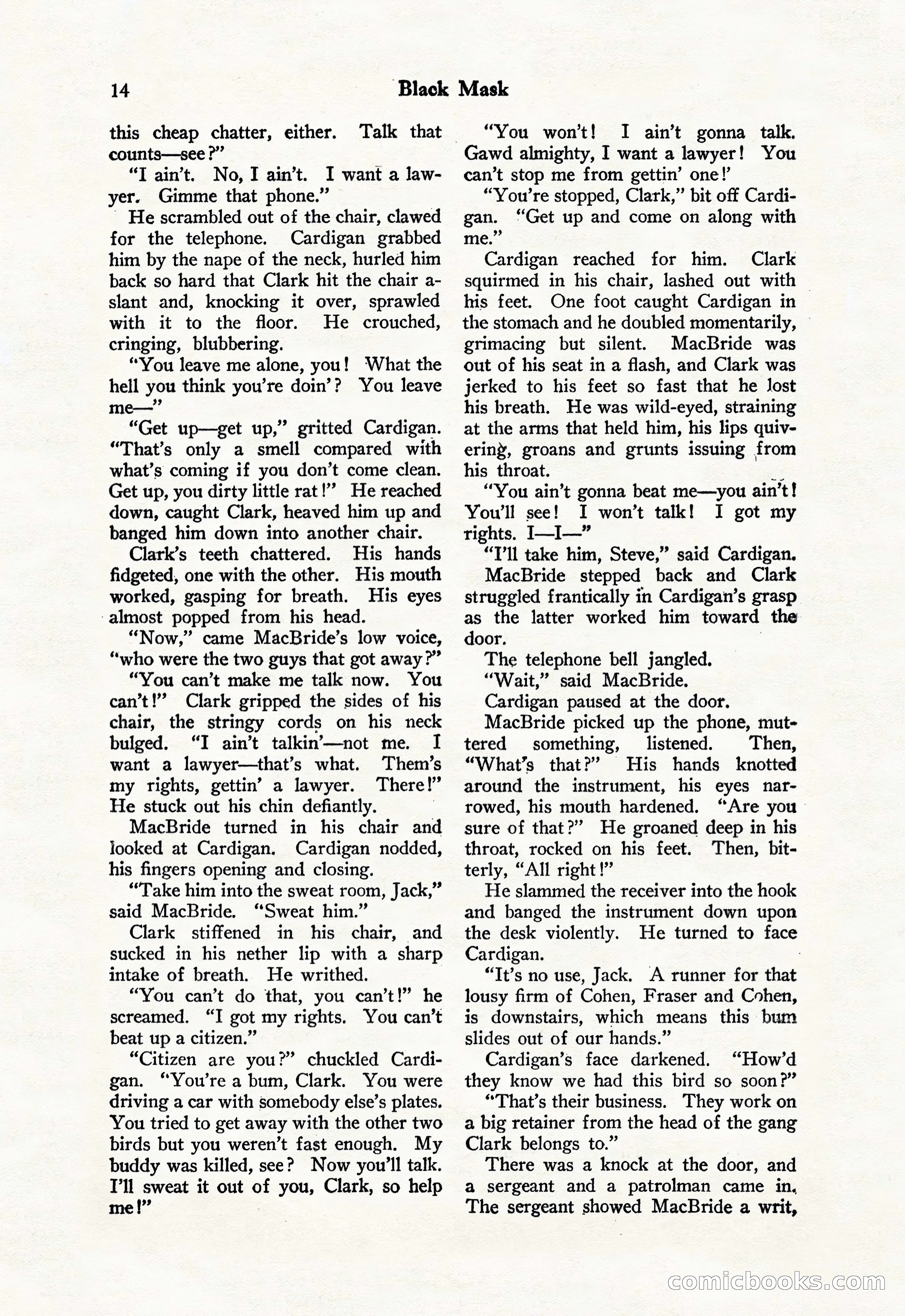 Black Mask, Vol. 11 No. 7 — page 16 of 148