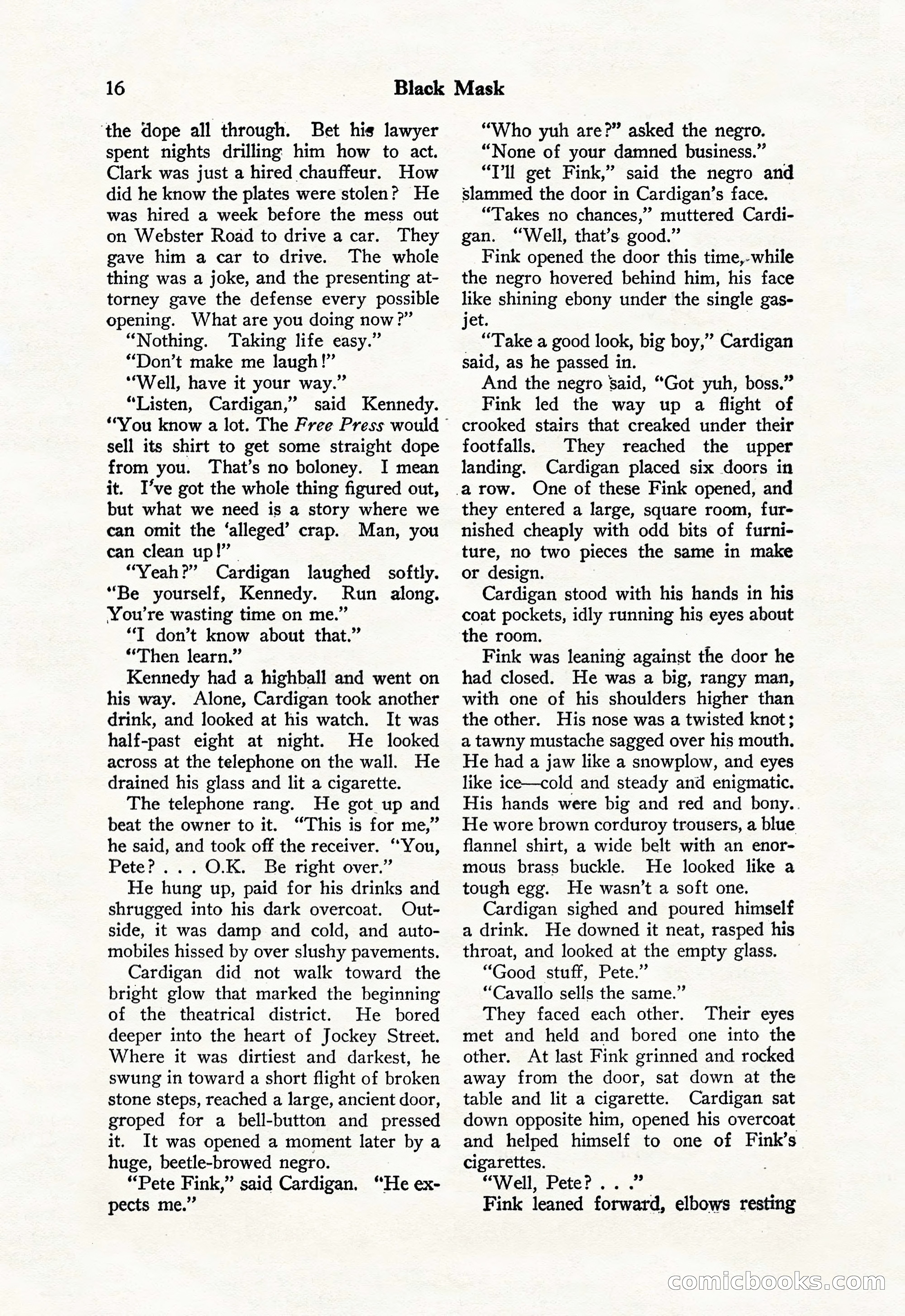 Black Mask, Vol. 11 No. 7 — page 18 of 148