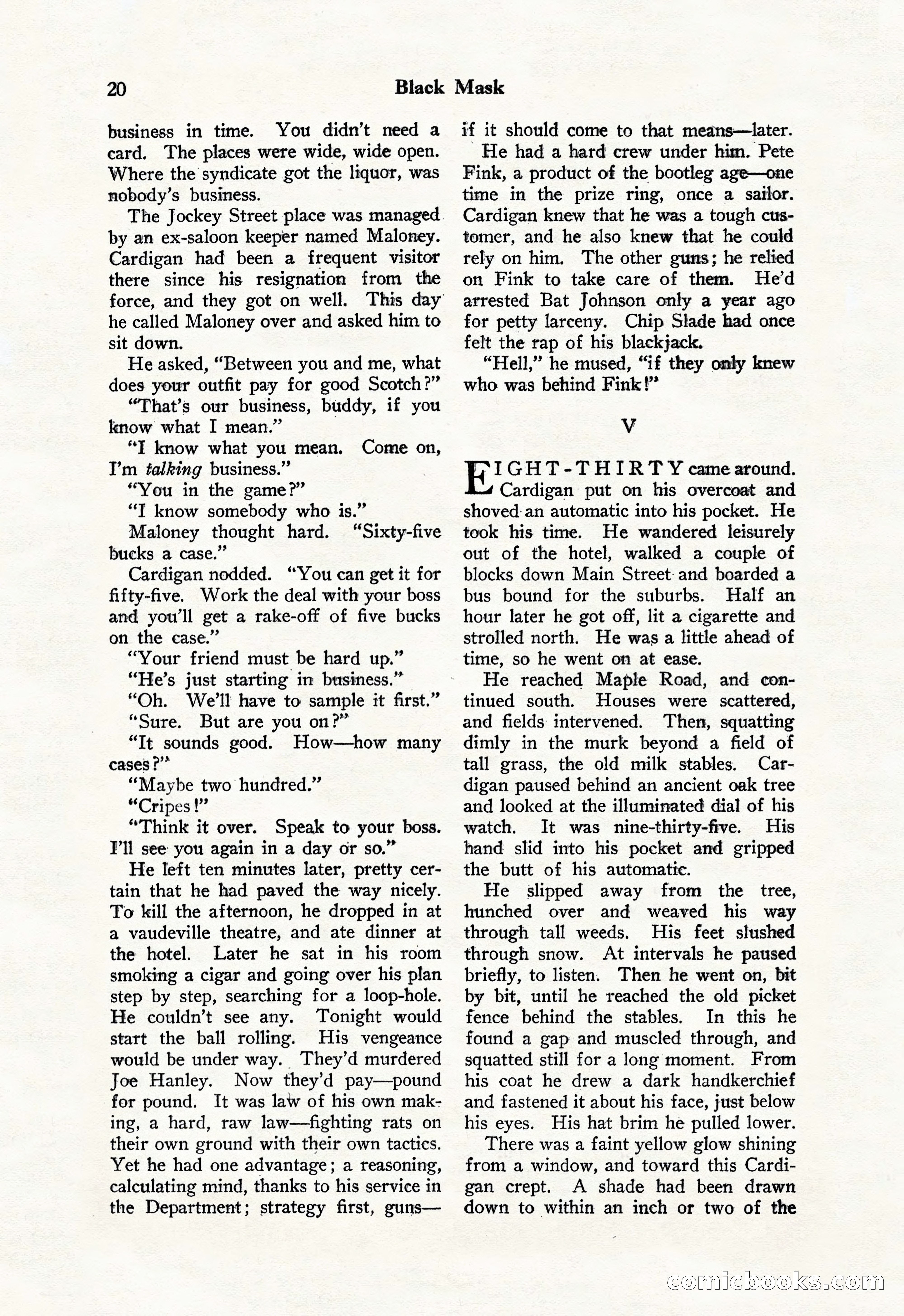 Black Mask, Vol. 11 No. 7 — page 22 of 148